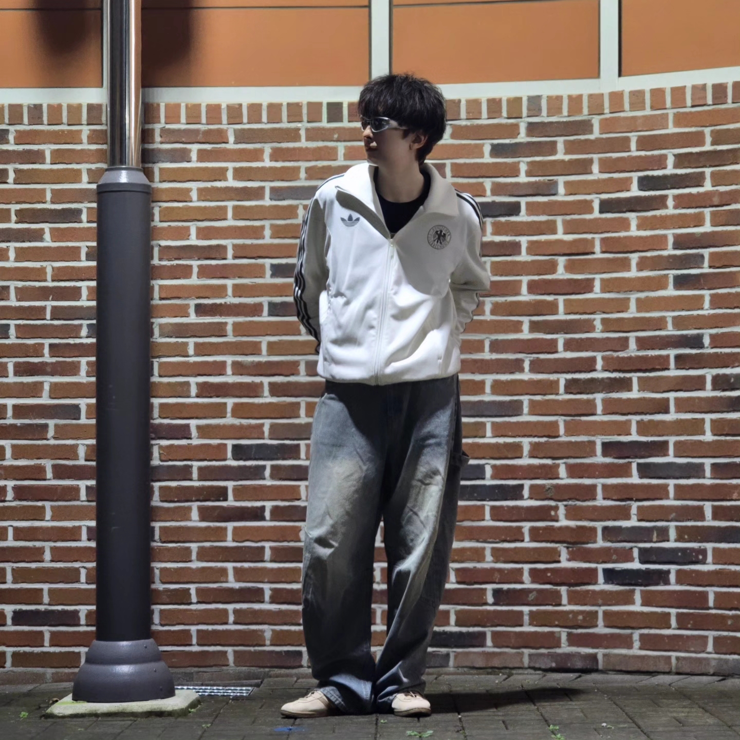 Adidas German Beckenbauer Track Top Off White - KR Sizing, Adidas German Beckenbauer Track Top Off White - US Sizing 착용 스타일 - 5