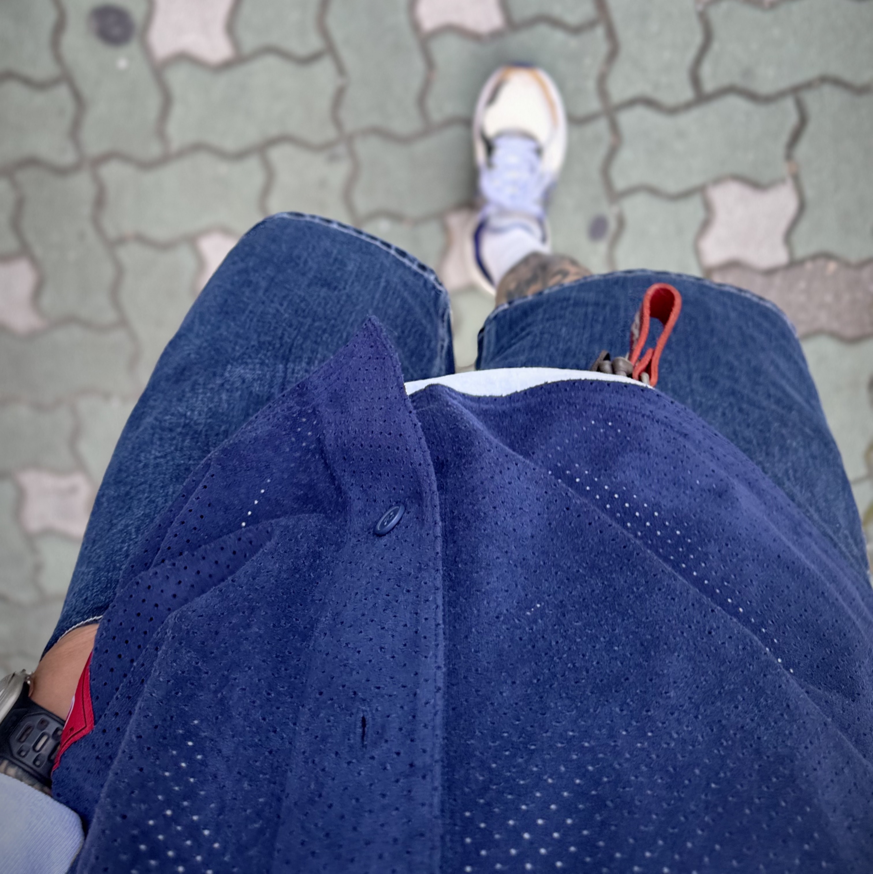 Supreme Ultrasuede Mesh Baseball Jersey Navy - 24SS, New Balance x Aime Leon Dore 860v2 Blue 착용 스타일