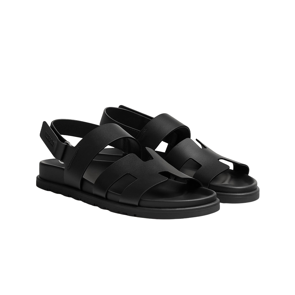 (W) 에르메스 지니어스 샌들 카프스킨 & 누아((W) Hermes Genius Sandal Calfskin & Noir) - 2