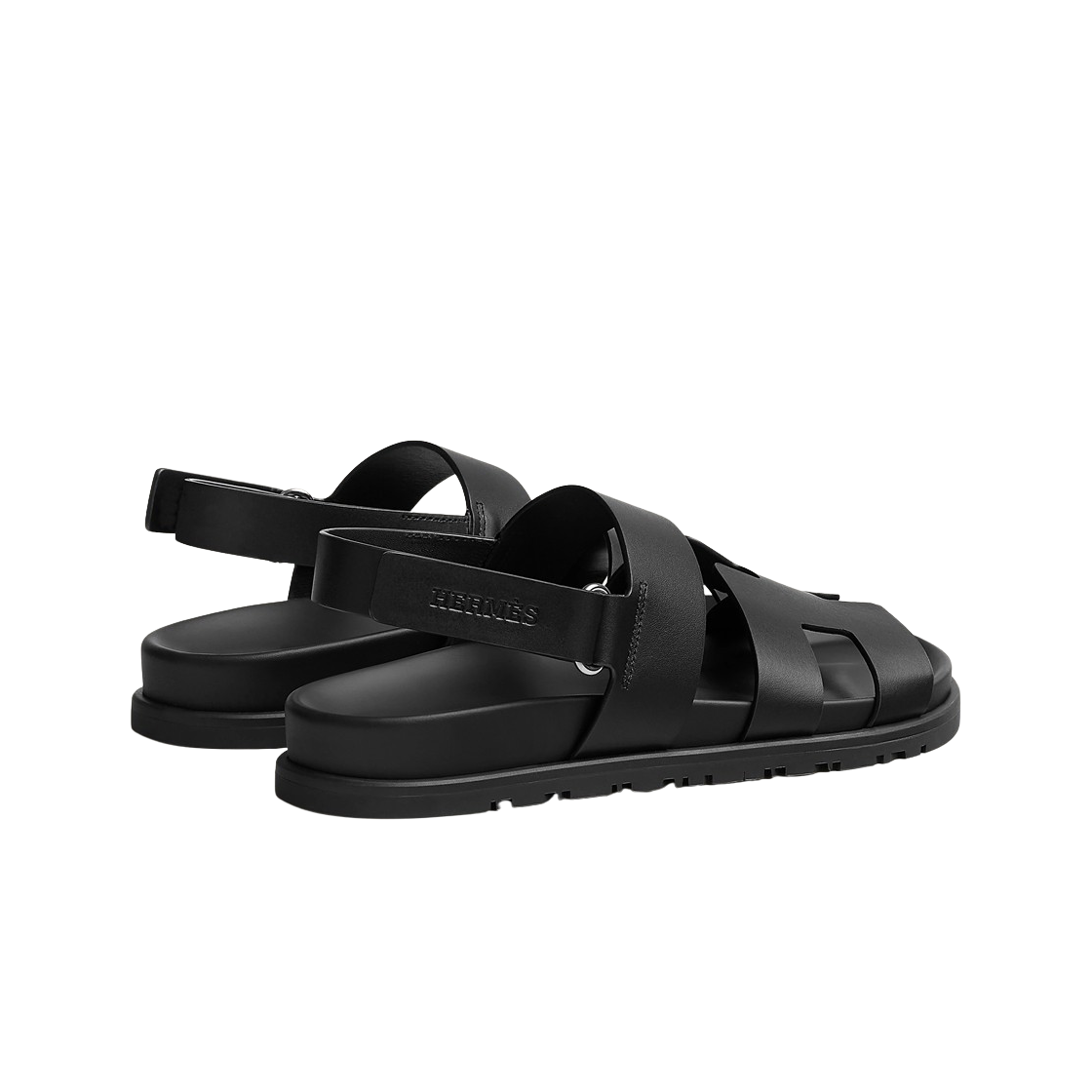 (W) 에르메스 지니어스 샌들 카프스킨 & 누아((W) Hermes Genius Sandal Calfskin & Noir) - 3