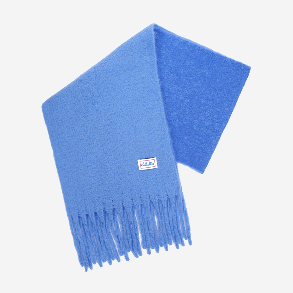 올인컴플리트 하프앤하프 청키 머플러 라이트블루 & 코발트블루(Allincomplete Half&Half Chunky Muffler Light Blue & Cobalt Blue) - 2