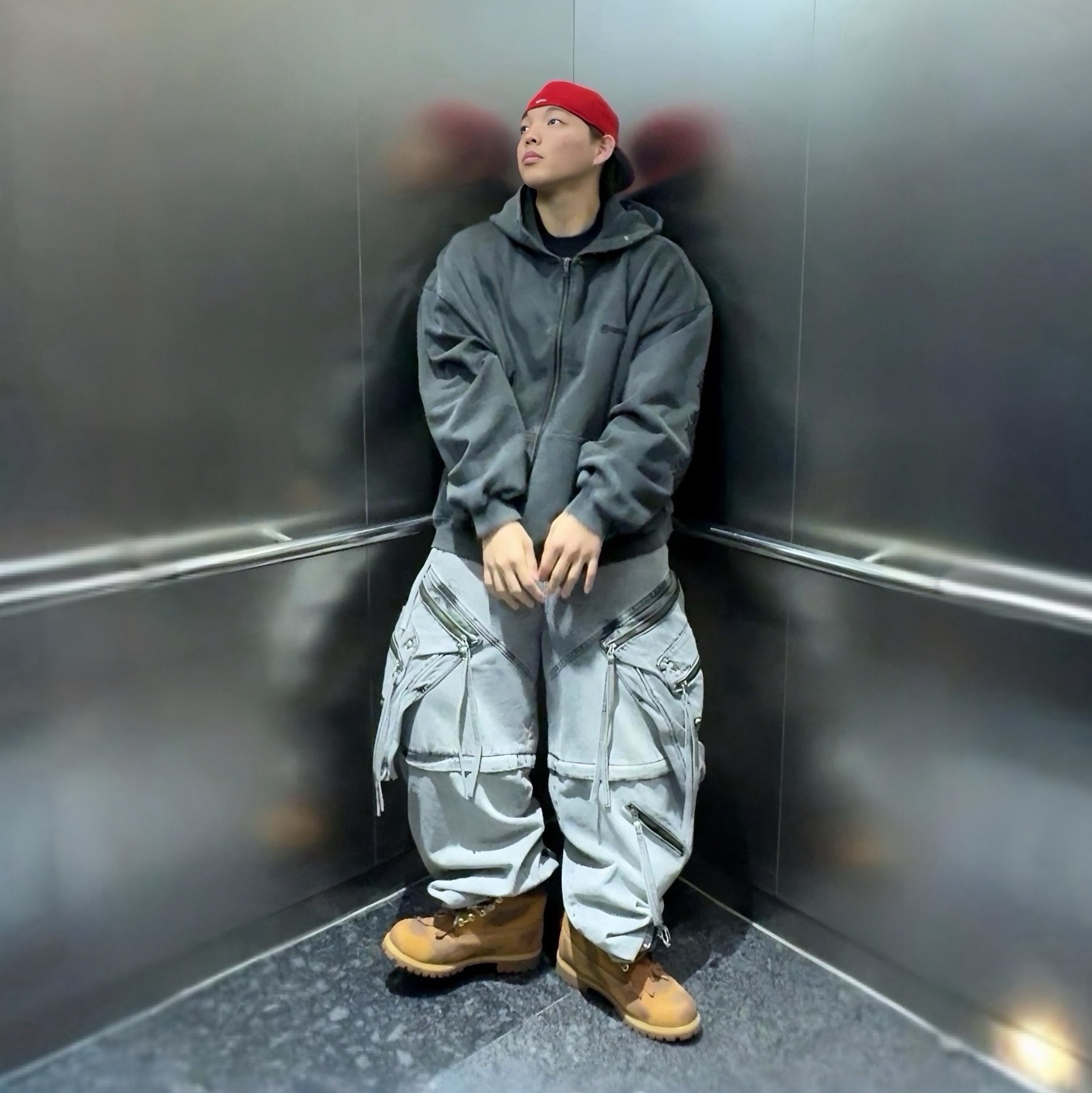 Timberland x Surgery 6 inch Boot Yellow - Wide, Supreme Mister Cartoon New Era Red - 24FW 착용 스타일