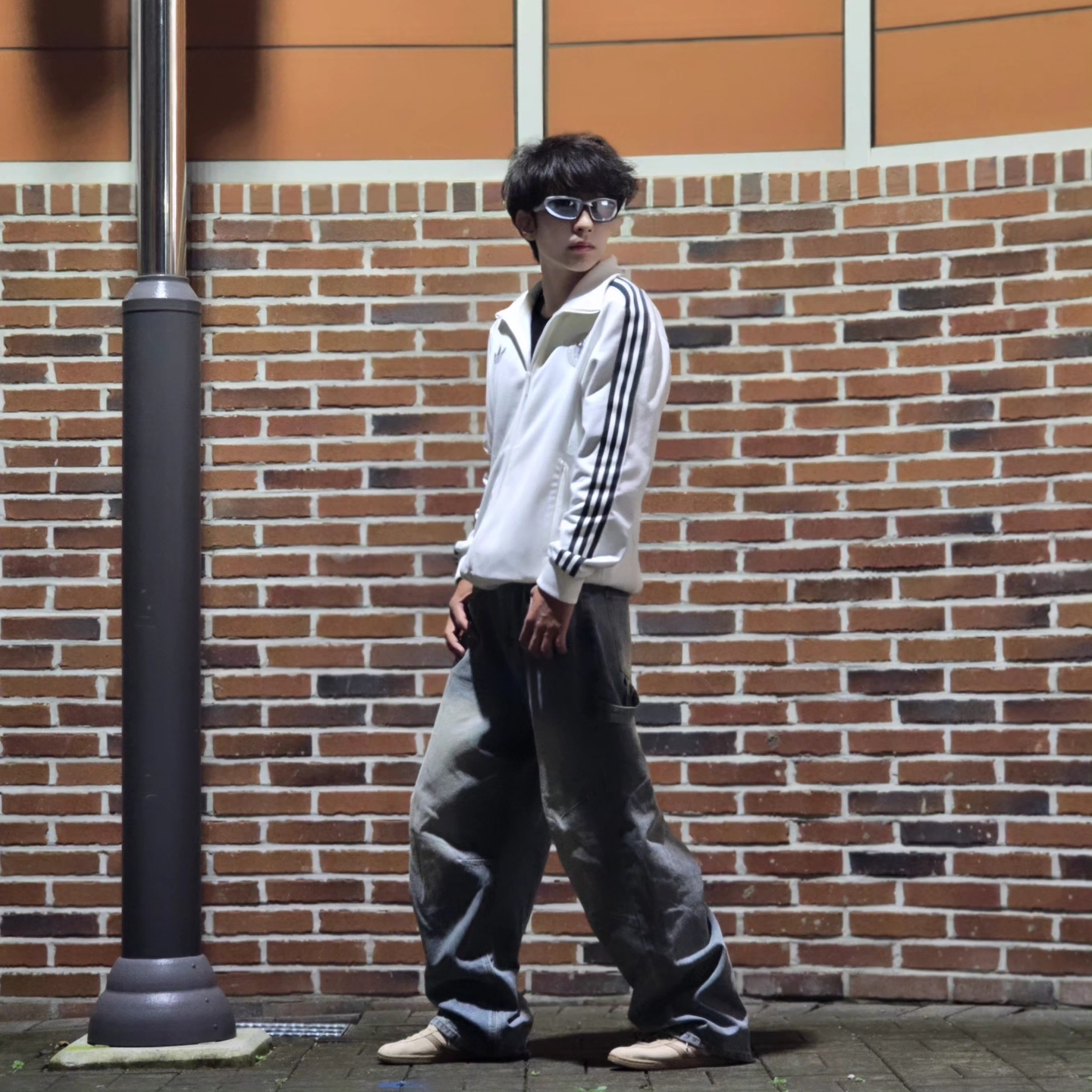 Adidas German Beckenbauer Track Top Off White - KR Sizing, Adidas German Beckenbauer Track Top Off White - US Sizing 착용 스타일 - 4