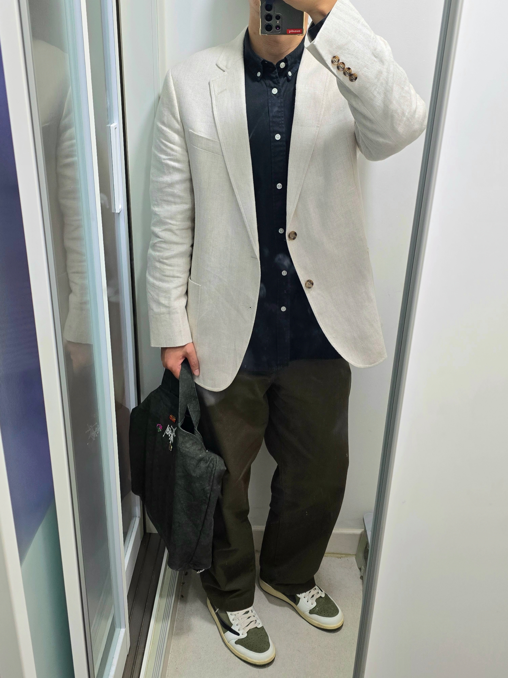 Supreme Small Box Shirt Black - 24FW, Stussy Canvas Crossbody Bag Washed Black 착용 스타일