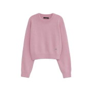 Diagonal Mohair Basic Knit Pink