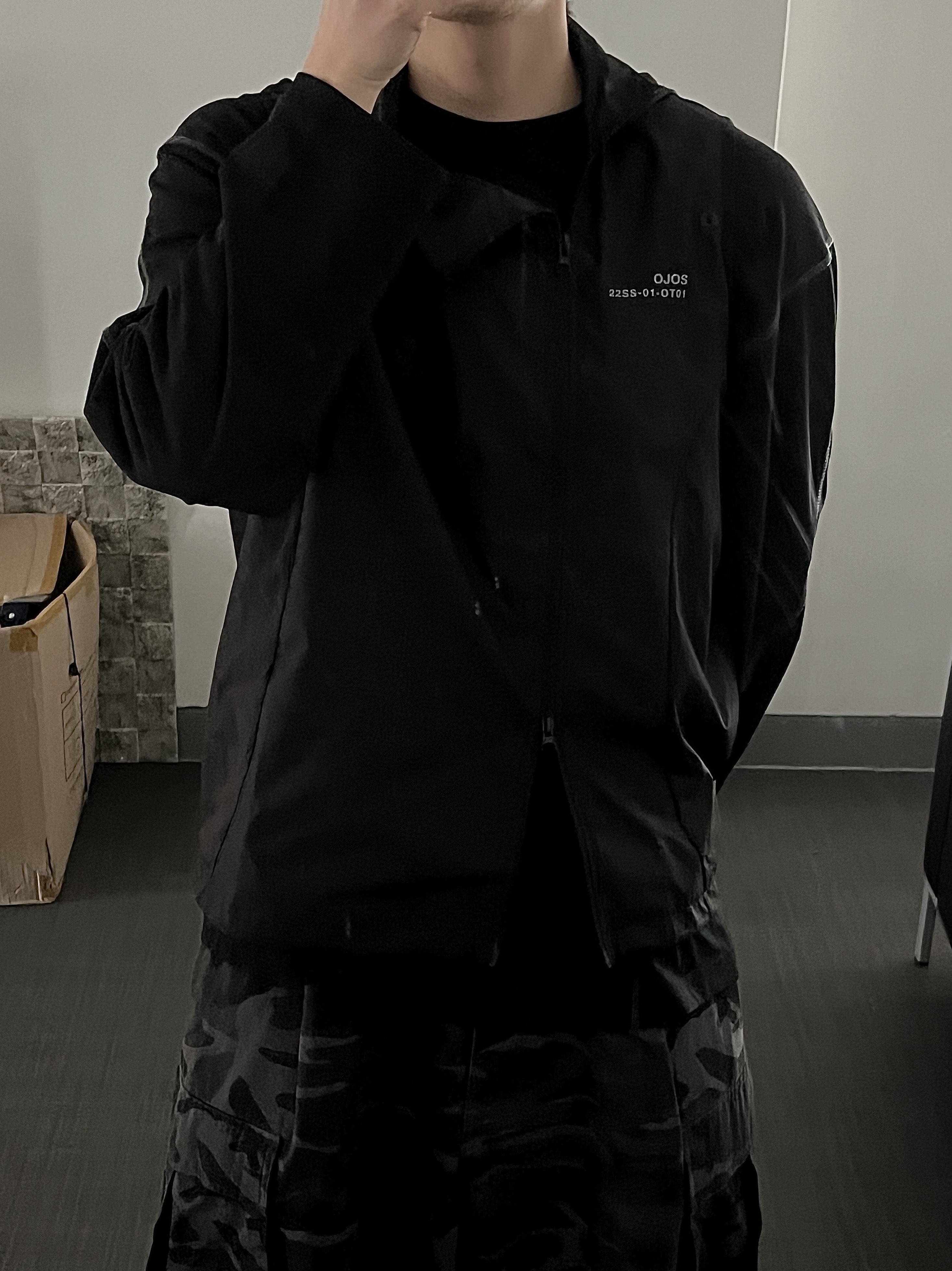 Sansan Gear Stitch Long Sleeves Black - 23FW, Undermycar Mu.46 Anti Fxxking Logo Play Big Cargo Rip-Camo Shorts Camo Gray 착용 스타일