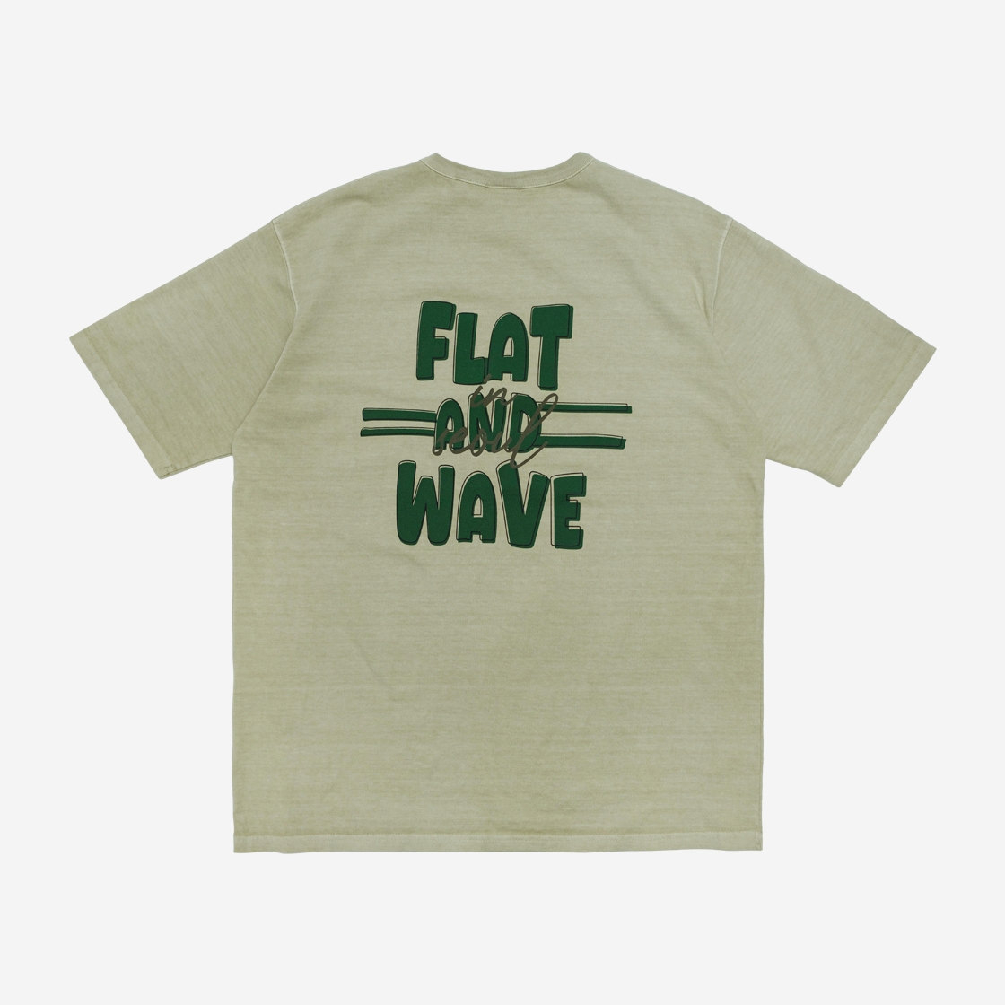 플랫웨이브 카이 피그먼트 다잉 티셔츠 베이지(Flatwave Kaii Pigment Dyeing T shirt Biege) - 2