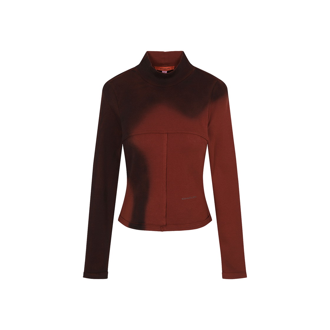 에크하우스 라타 랩 베이비 터틀넥 마룬 블러 - 24FW(Eckhaus Latta Lapped Baby Turtleneck Maroon Blur - 24FW)