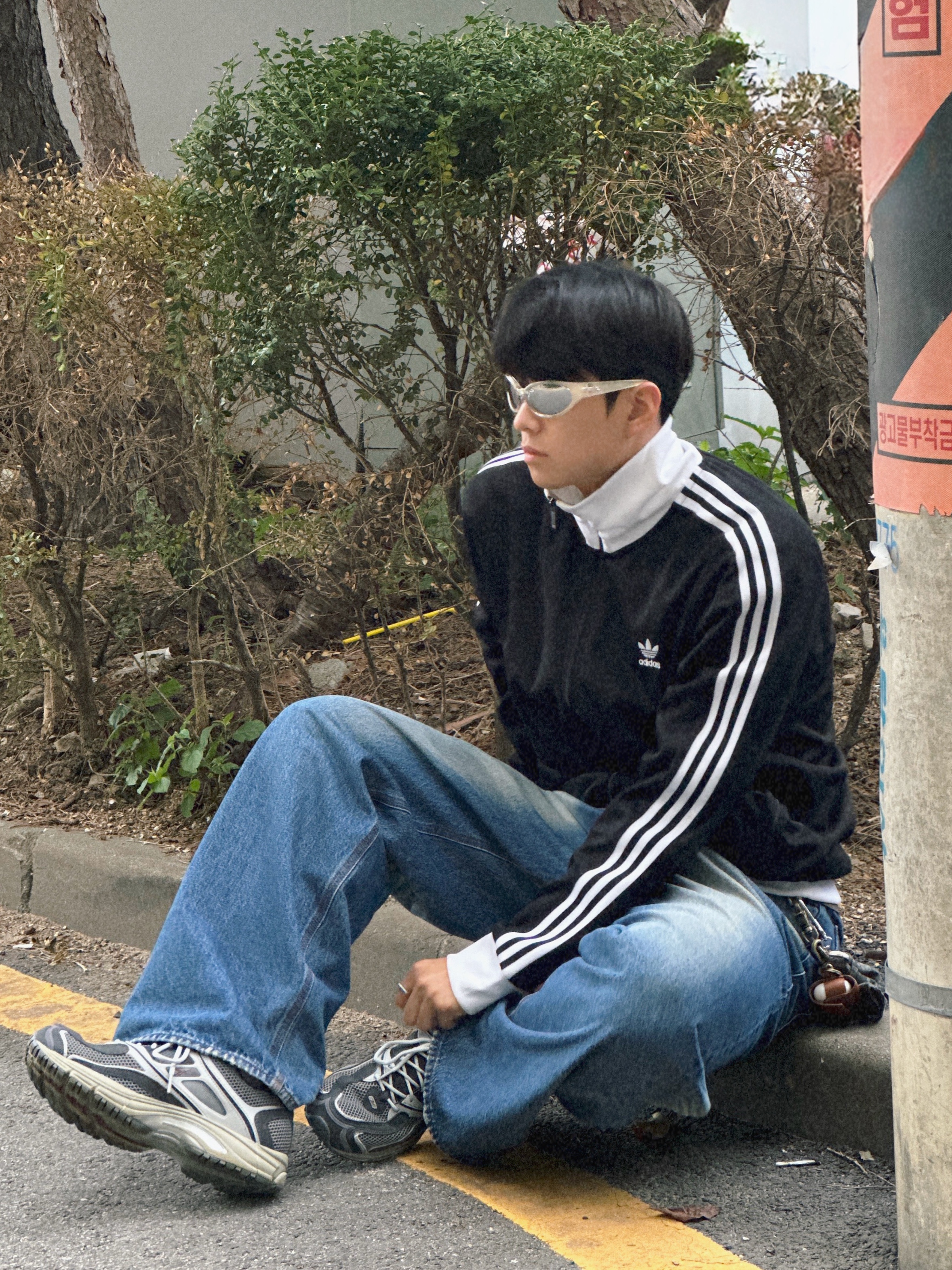 Adidas Waffle Beckenbauer Track Top Black - KR Sizing 착용 스타일 - 3