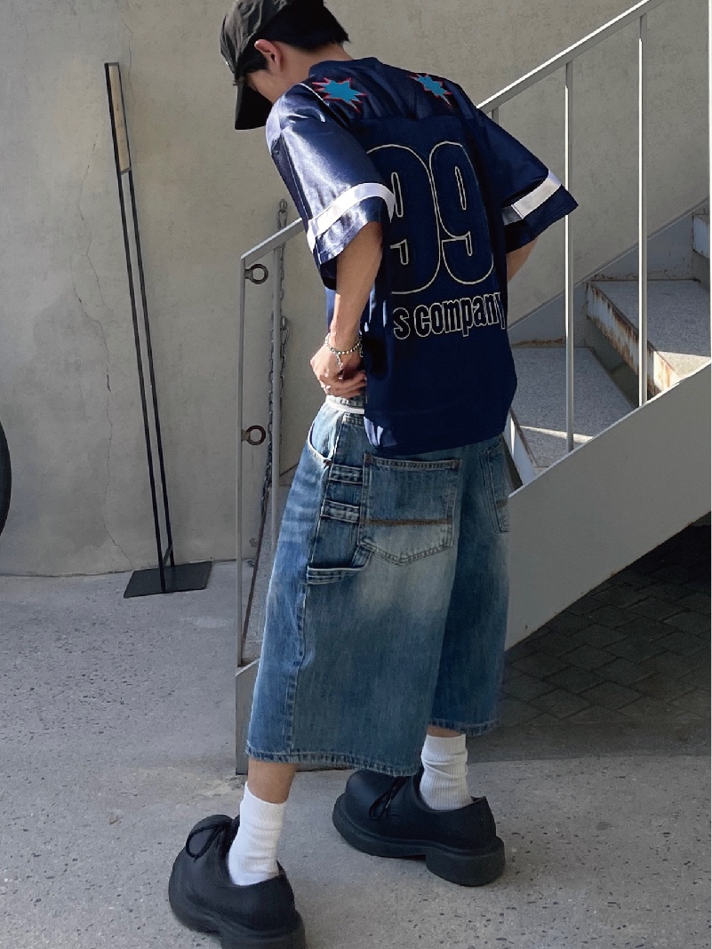 ersco Triple Hammerloop Carpenter Short Blue, Balenciaga Steroid Derby Black 착용 스타일 - 3