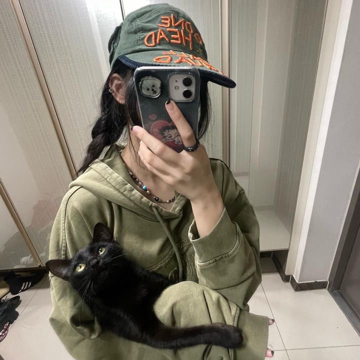 Problemallways Bonehead Ball Squad Corduroy Pocket Camp Cap Green 착용 스타일 - 2