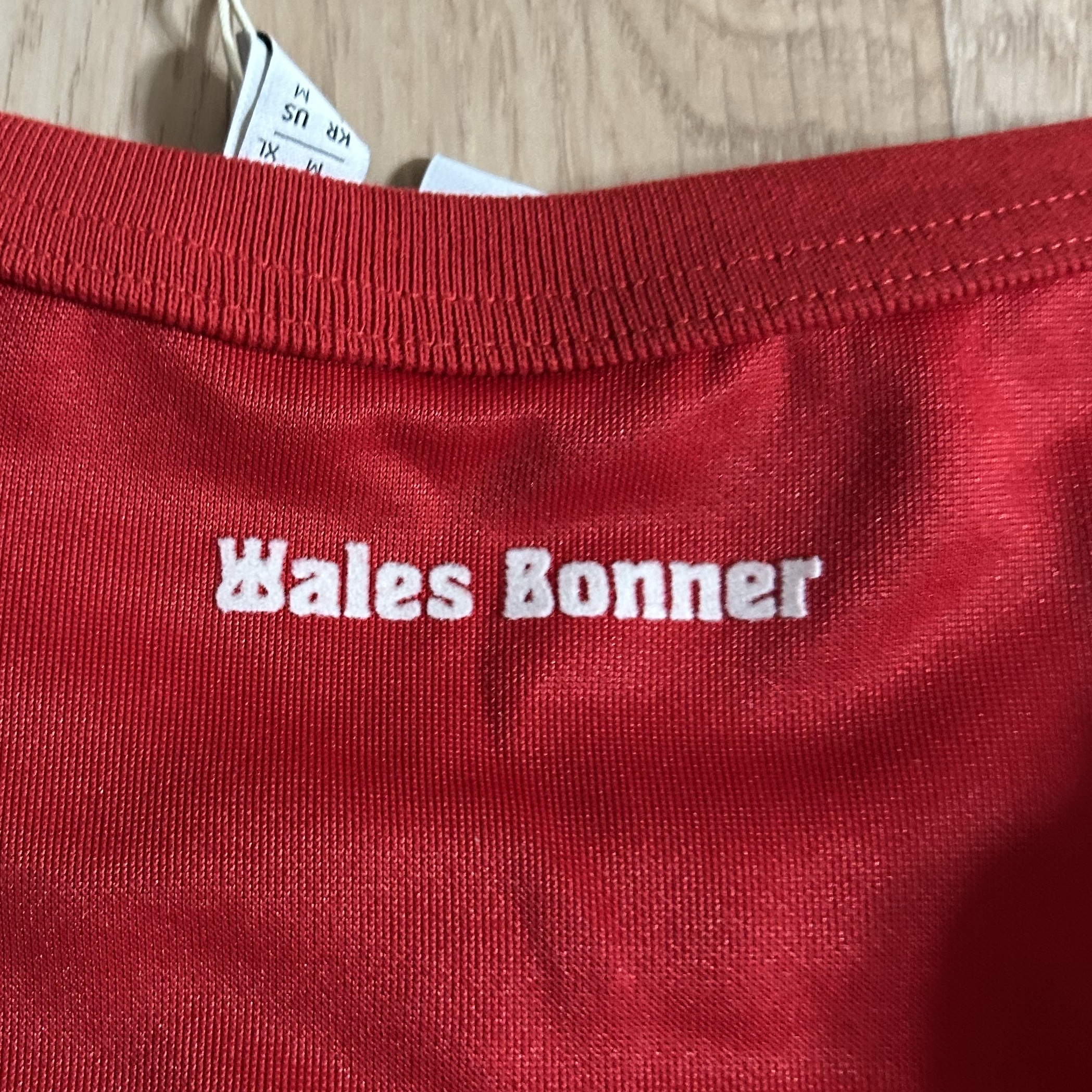 Adidas x Wales Bonner Nylon Crew Better Scarlet - KR Sizing 착용 스타일