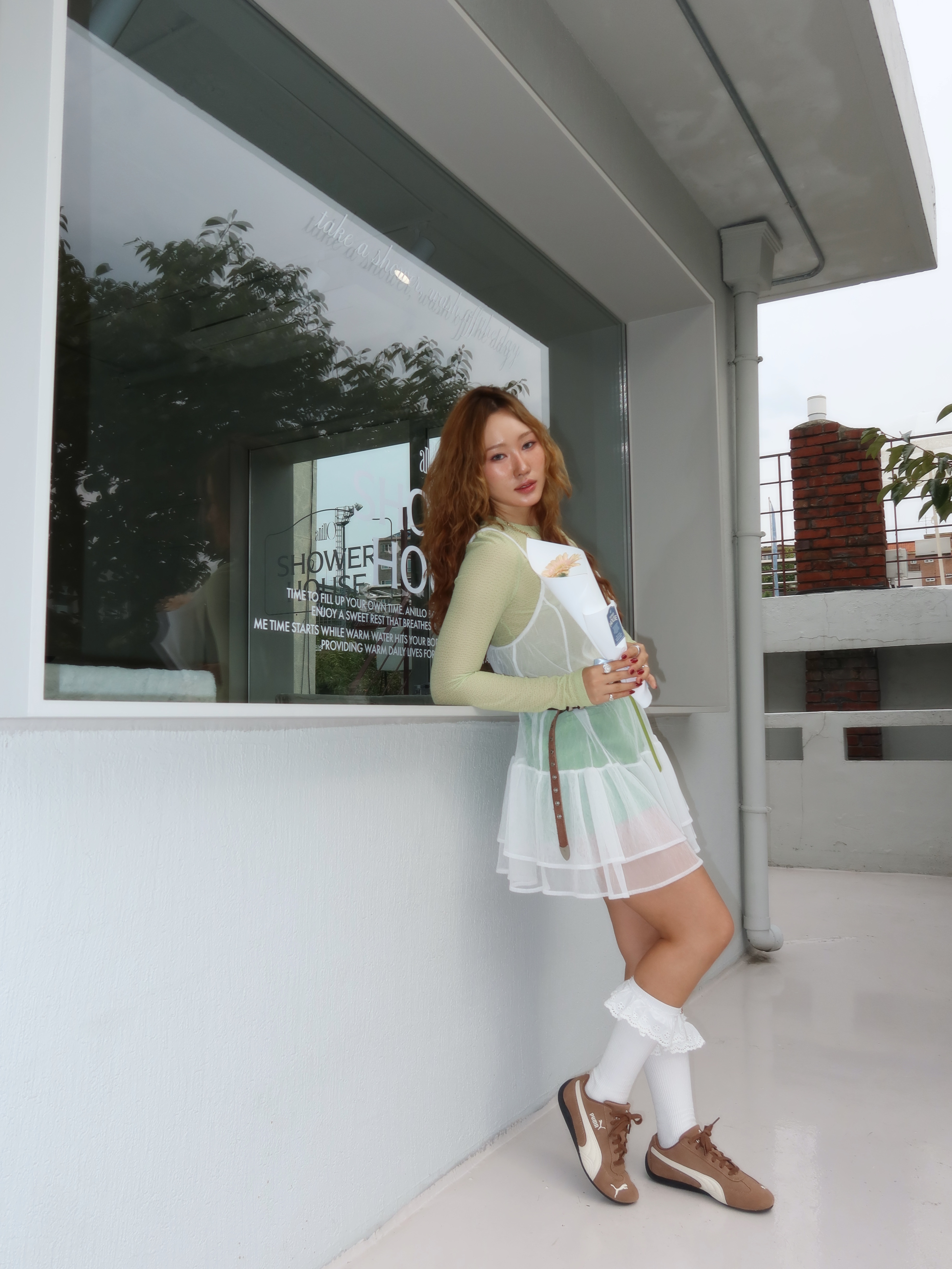 Puma Speedcat Archive Haute Coffee Frosted Ivory 착용 스타일 - 2
