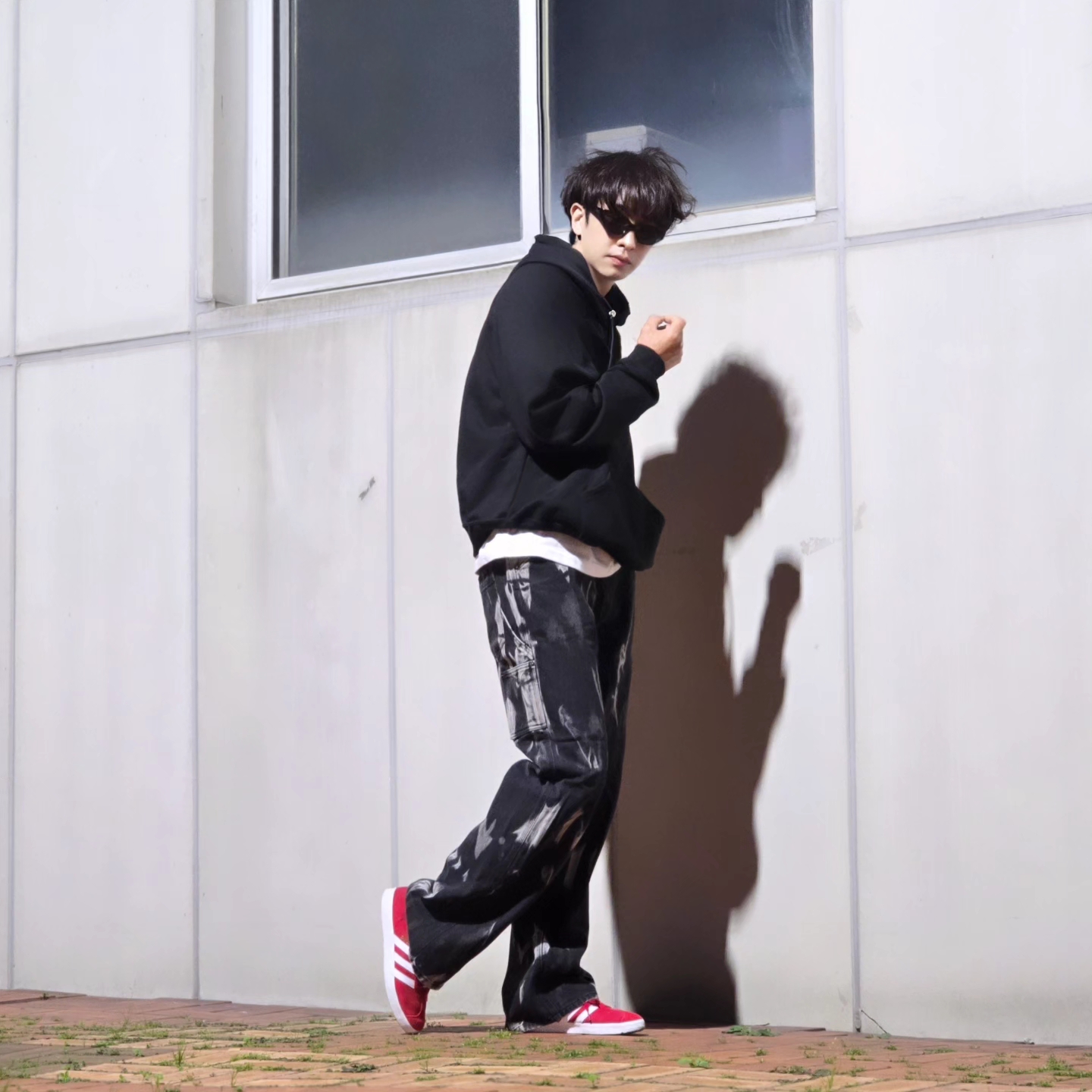 Adidas Gazelle Power Red 착용 스타일 - 9