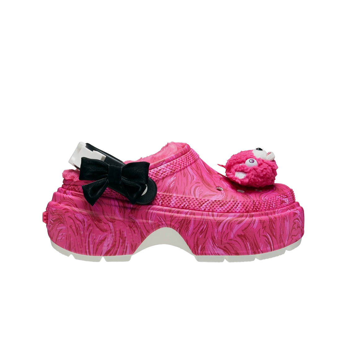 크록스 x 포트나이트 커들 팀 리더 스톰프 라인드 클로그 핑크 멀티(Crocs X Fortnite Cuddle Team Leader Stomp Lined Clog Pink Multi) - 1