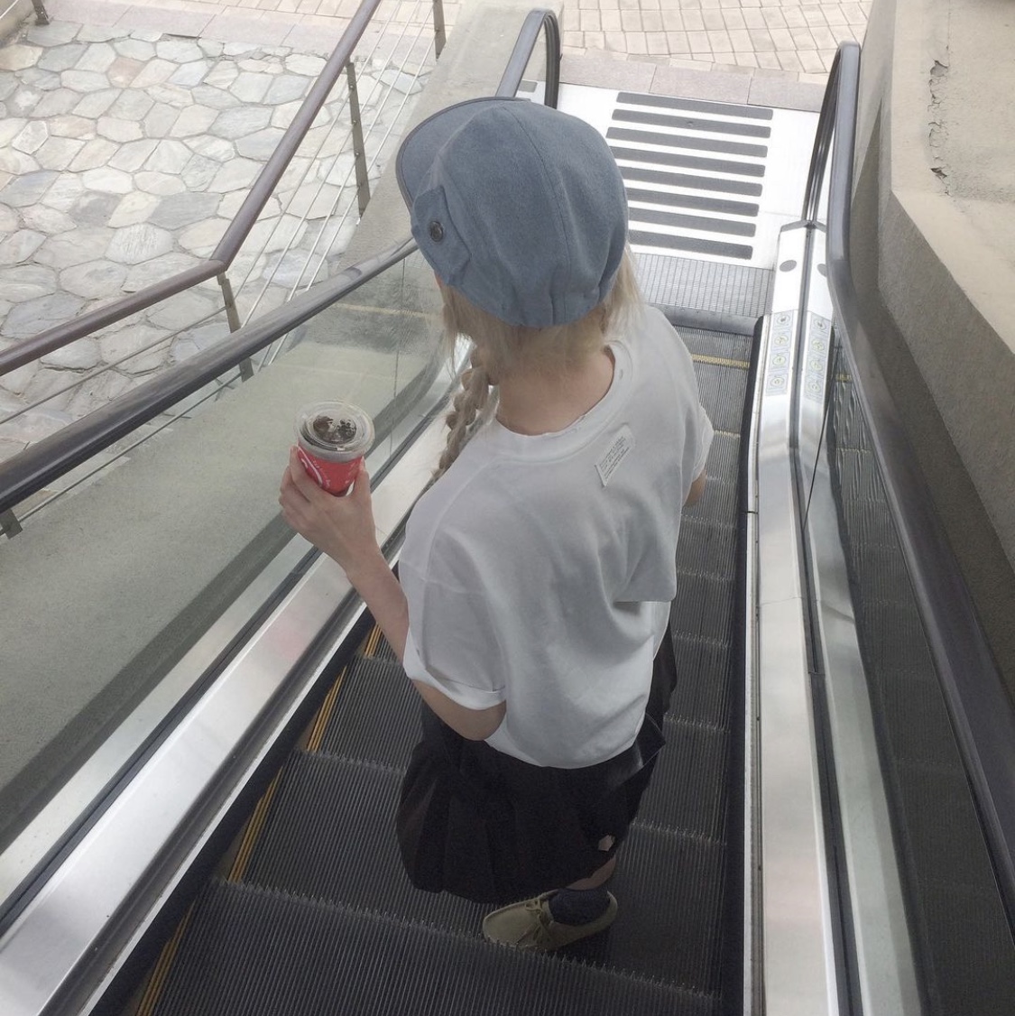Problemallways Logo Denim Pocket Camp Cap SkyBlue 착용 스타일 - 2