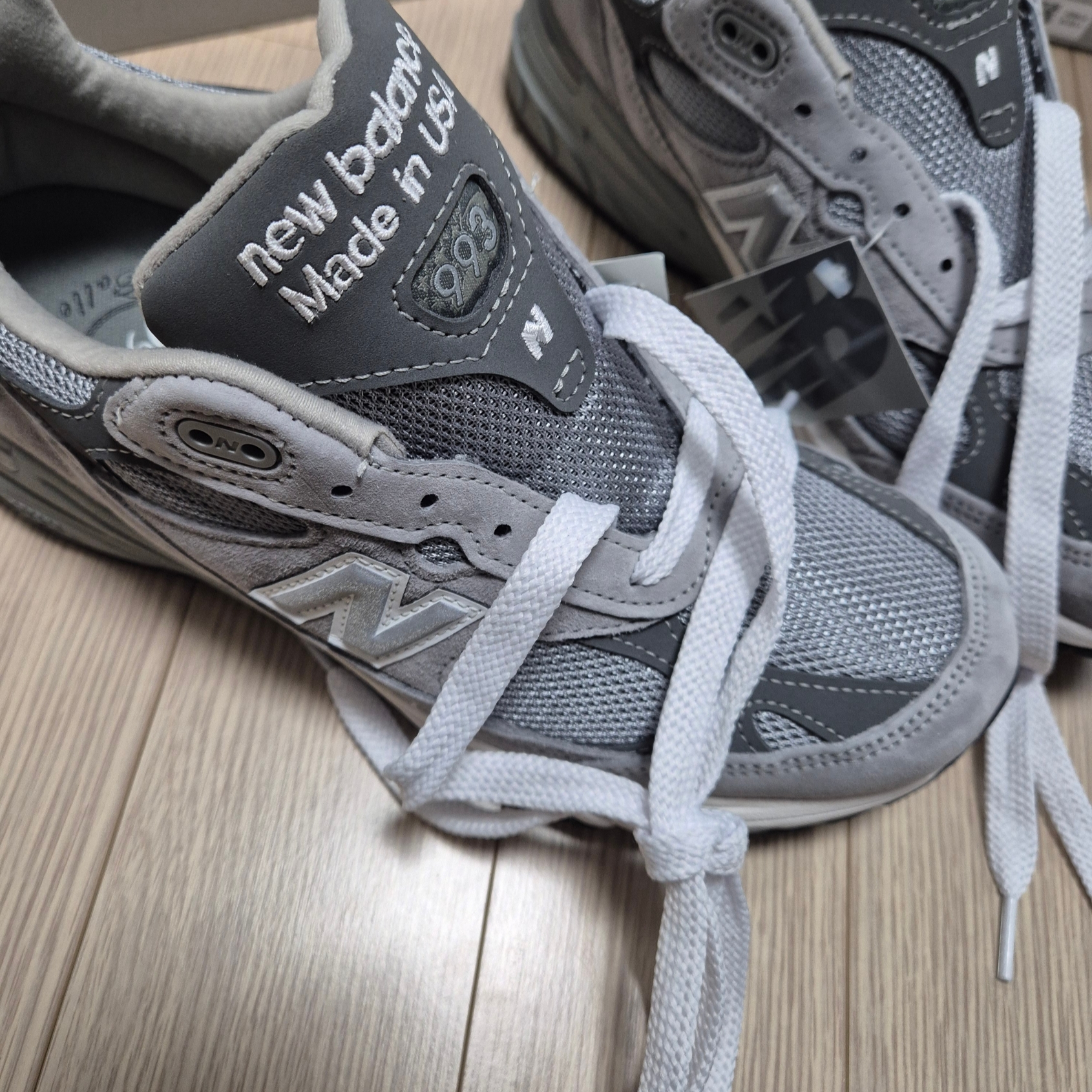 New Balance 993 Made in USA Grey - D Standard 착용 스타일 - 1