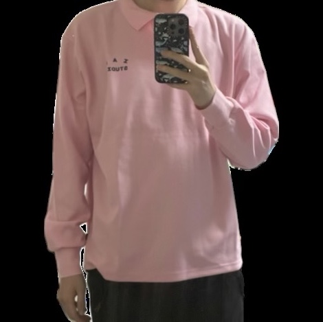 IAB Studio Pique Long Sleeve Pink, Apple iPhone 15 Pro 512GB Natural Titanium (Korean Ver.) 착용 스타일