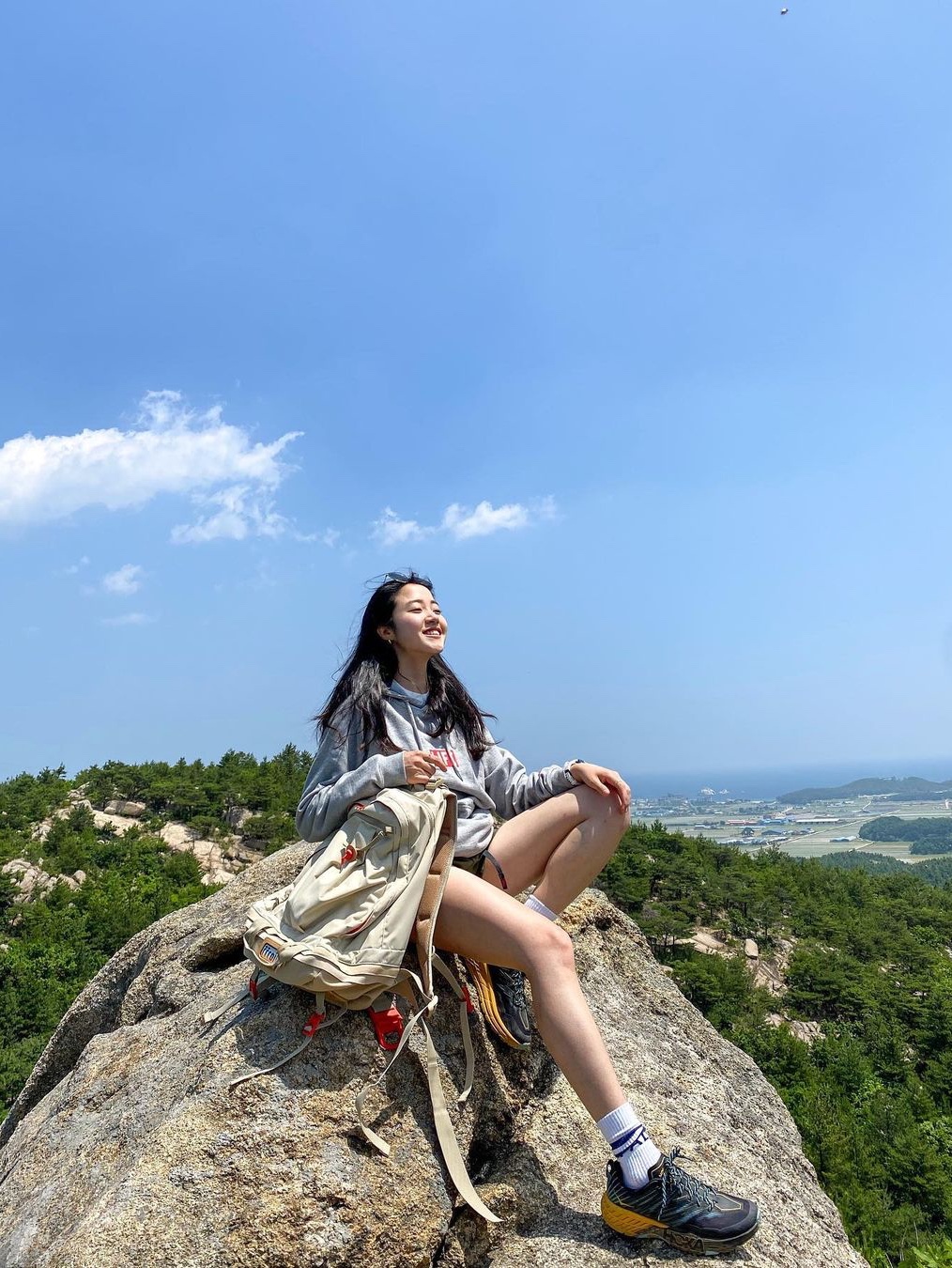 FFROI Traveller 530 Backpack Green, FFROI Traveller 530 Backpack Beige 착용 스타일