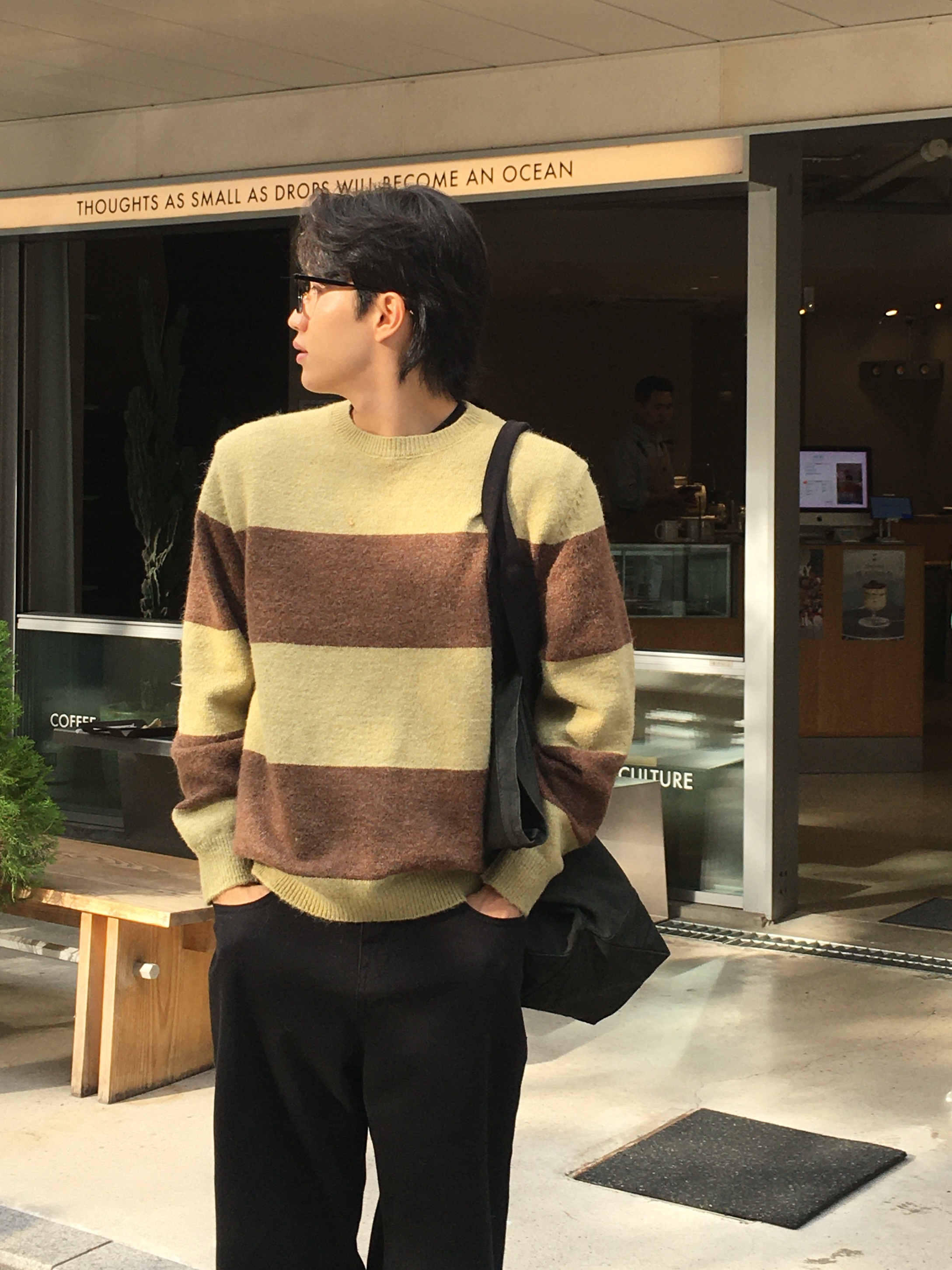 Mizuno LG 60S 2K Brown, Stussy Canvas Extra Large Tote Bag Washed Black 착용 스타일 - 3