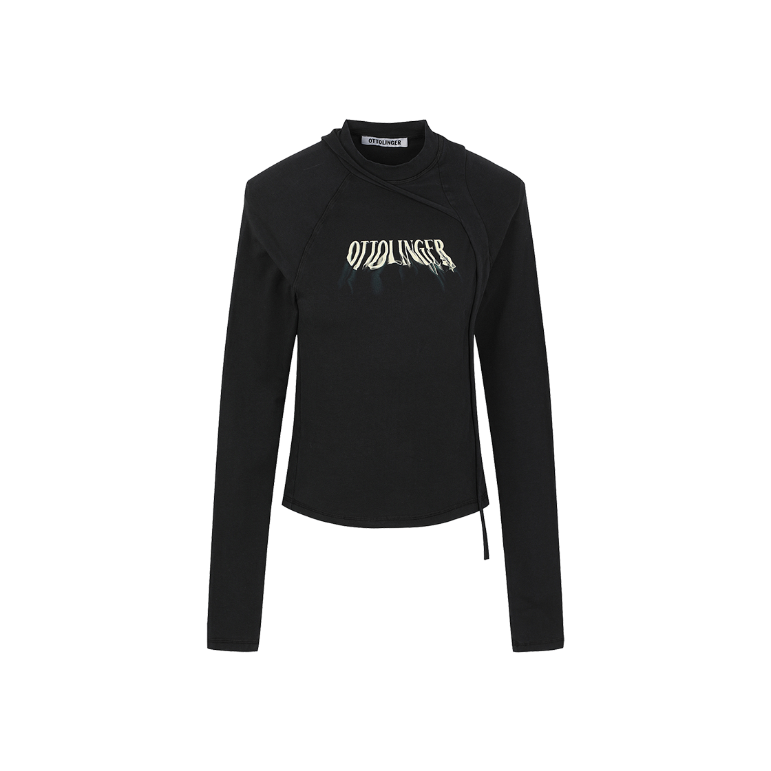 오토링거 우먼 디컨스트럭티드 핏 롱슬리브 블랙 - 24FW(Ottolinger Women Deconstructed Fitted Longsleeve Black - 24FW)