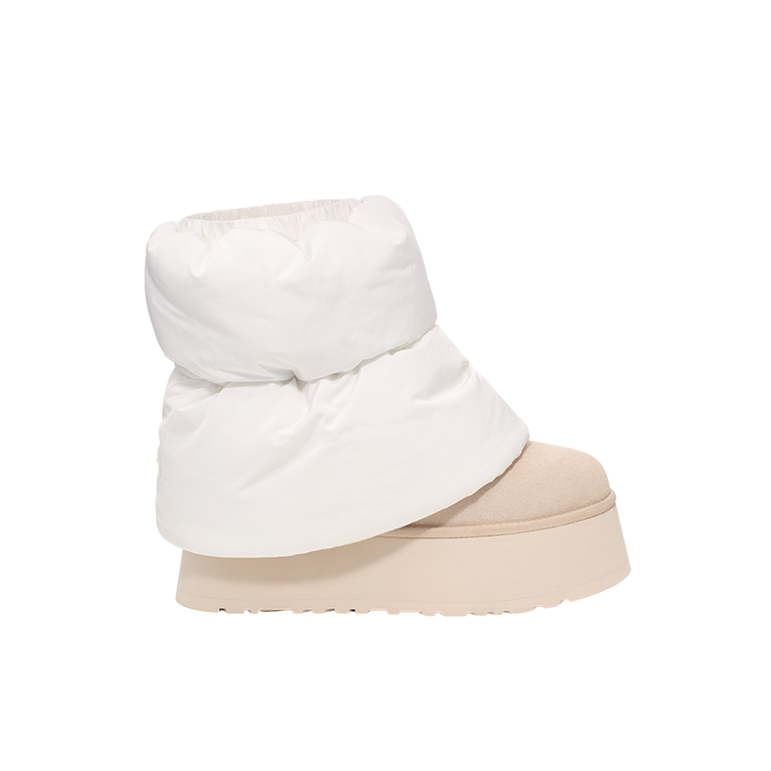 (W) 어그 클래식 미니 디퍼 퍼퍼 화이트 세라믹((W) UGG Classic Mini Dipper Puffer White Ceramic)