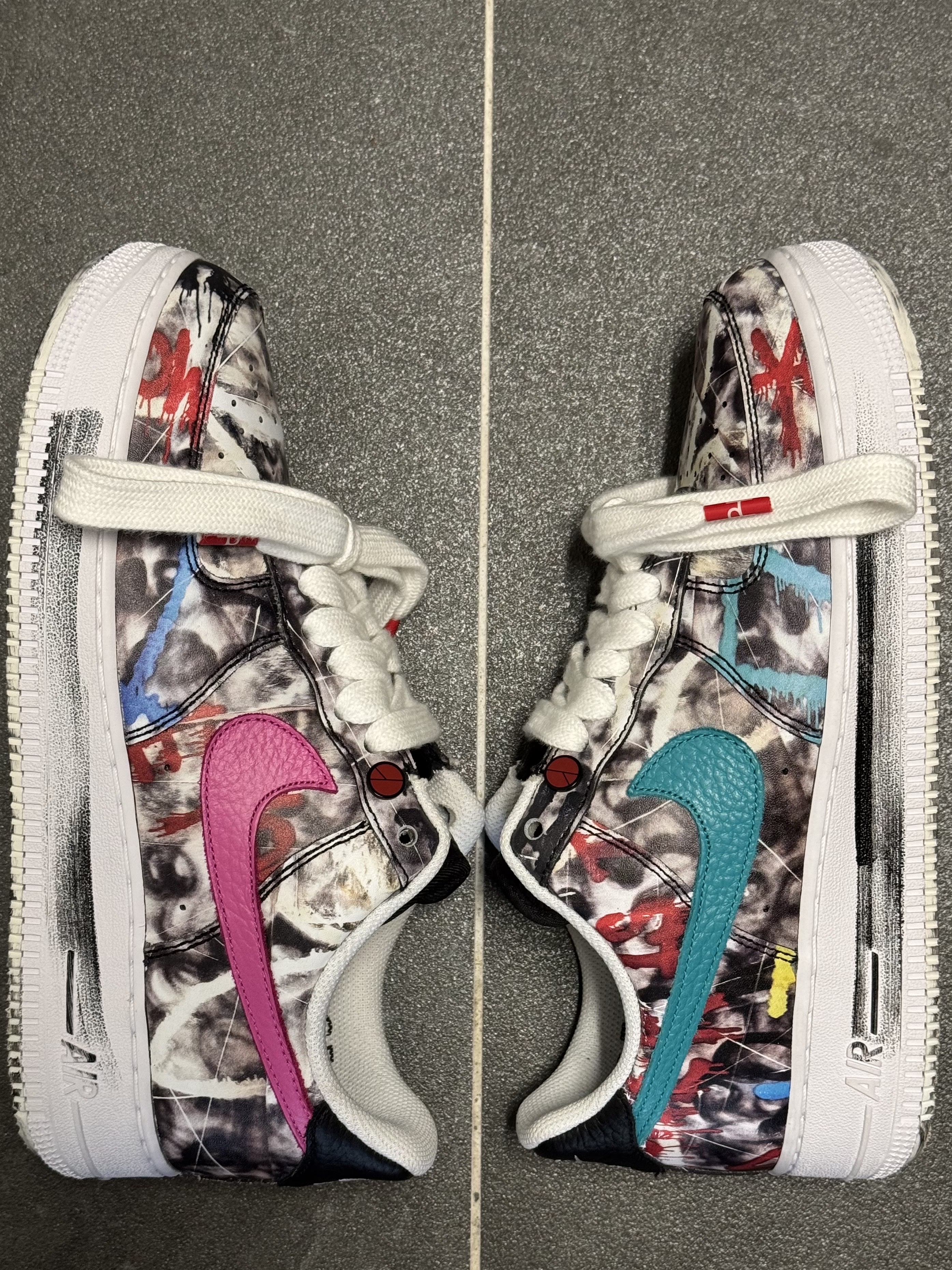 Nike x Peaceminusone Air Force 1 Low Para-Noise 3.0 Black and Multicolor 착용 스타일 - 3