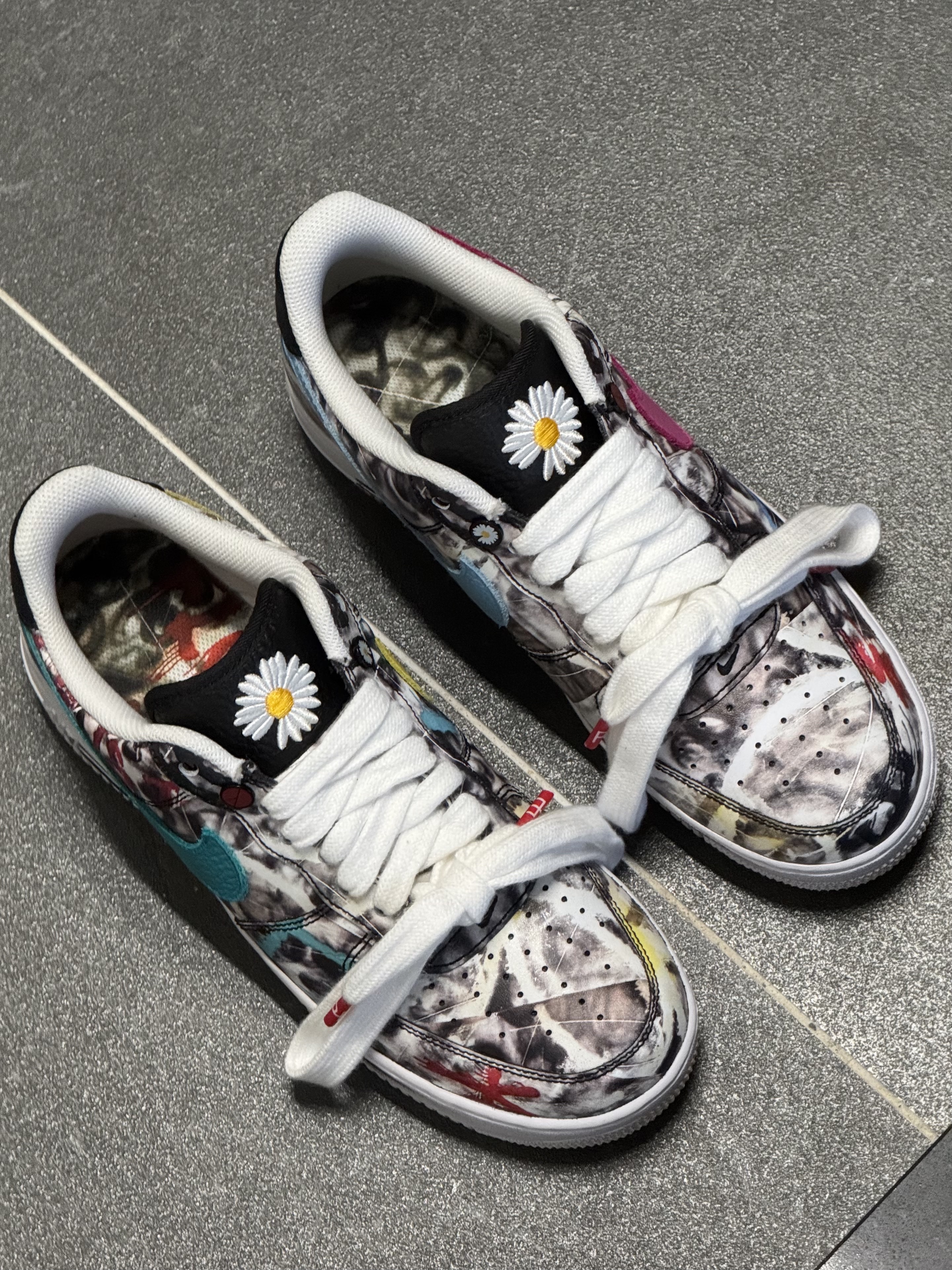 Nike x Peaceminusone Air Force 1 Low Para-Noise 3.0 Black and Multicolor 착용 스타일 - 1