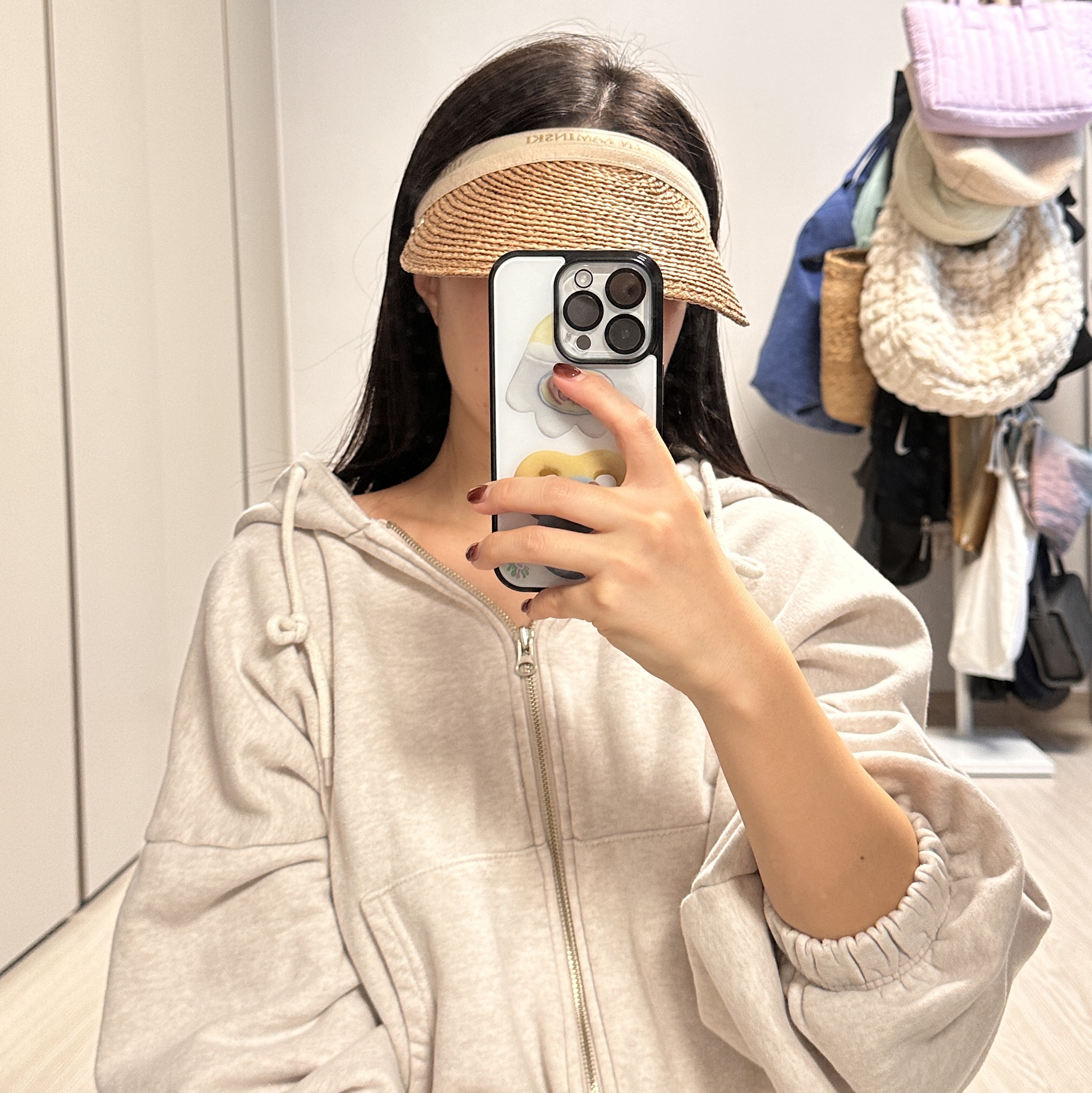 (W) Helen Kaminski Bianca Nougat Natural Logo 착용 스타일