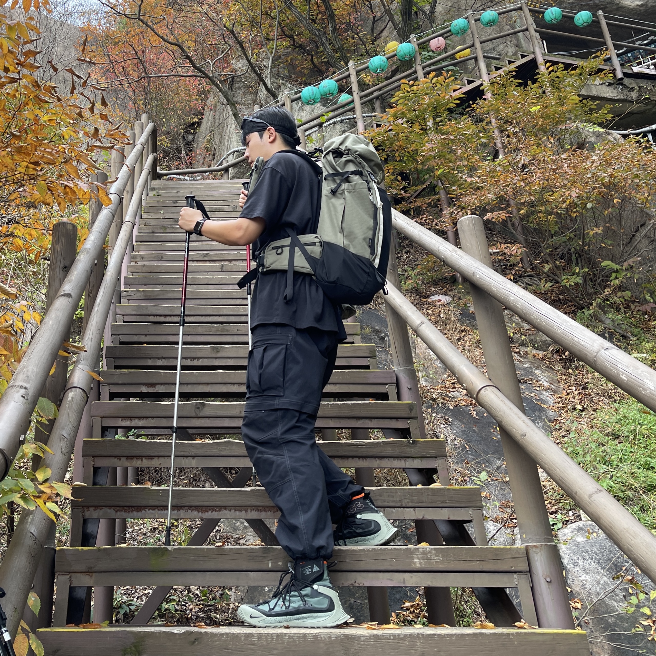 Nike ACG Terra Antarktik Gore-Tex Juniper Fog, Nike ACG 36 Backpack Medium Olive 착용 스타일 - 1