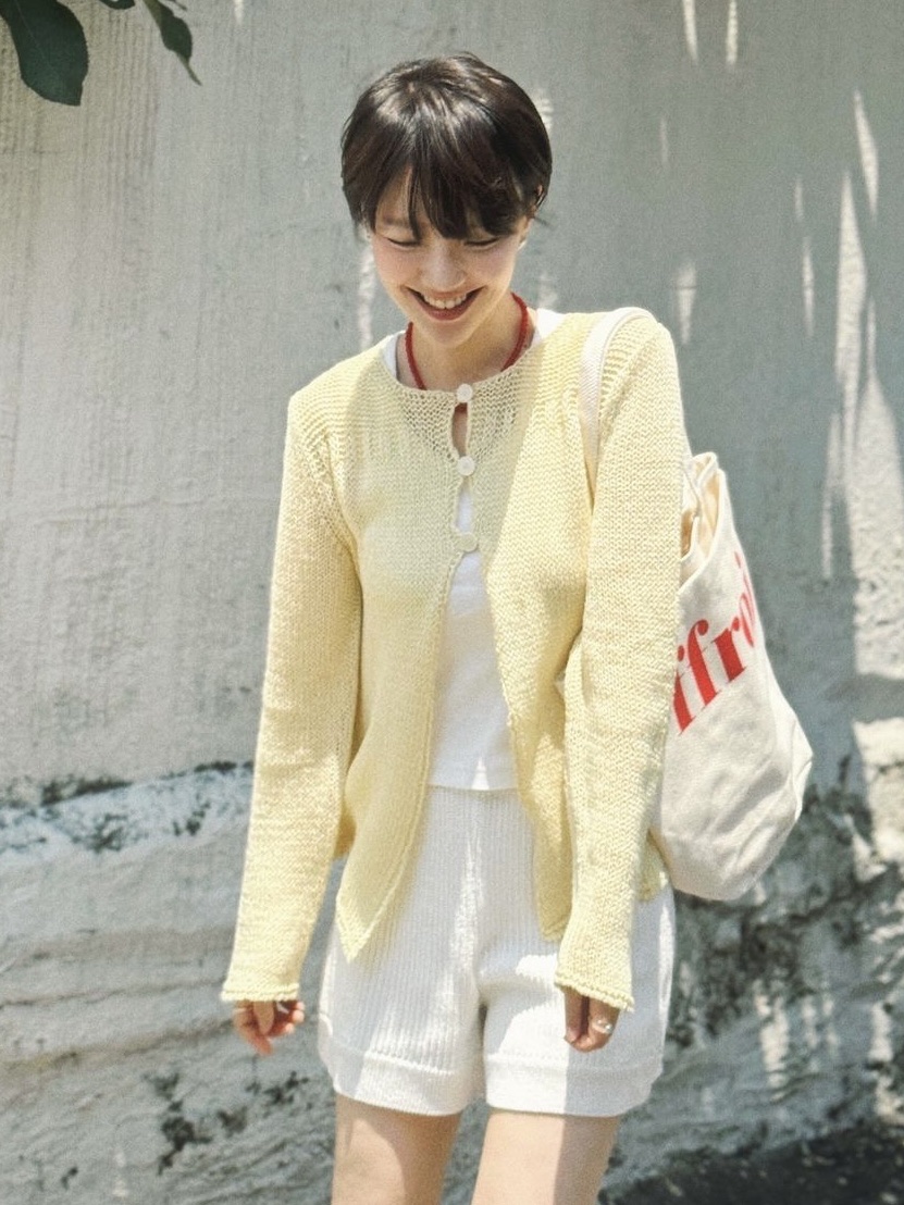 FFROI Eco Tote Ivory 착용 스타일