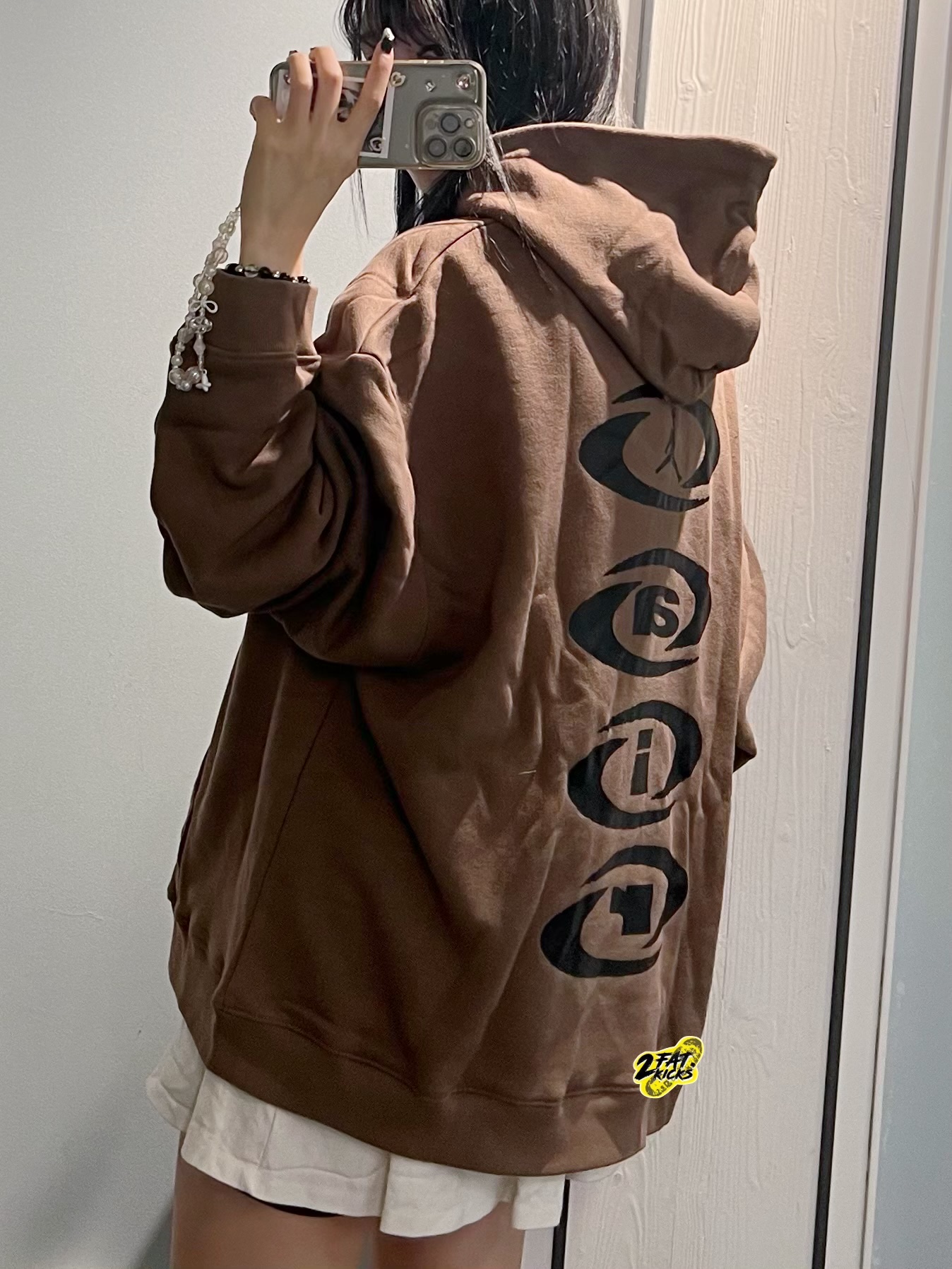 Jordan x Travis Scott Pullover Hoodie Palomino (DZ5502-275) 착용 스타일 - 2