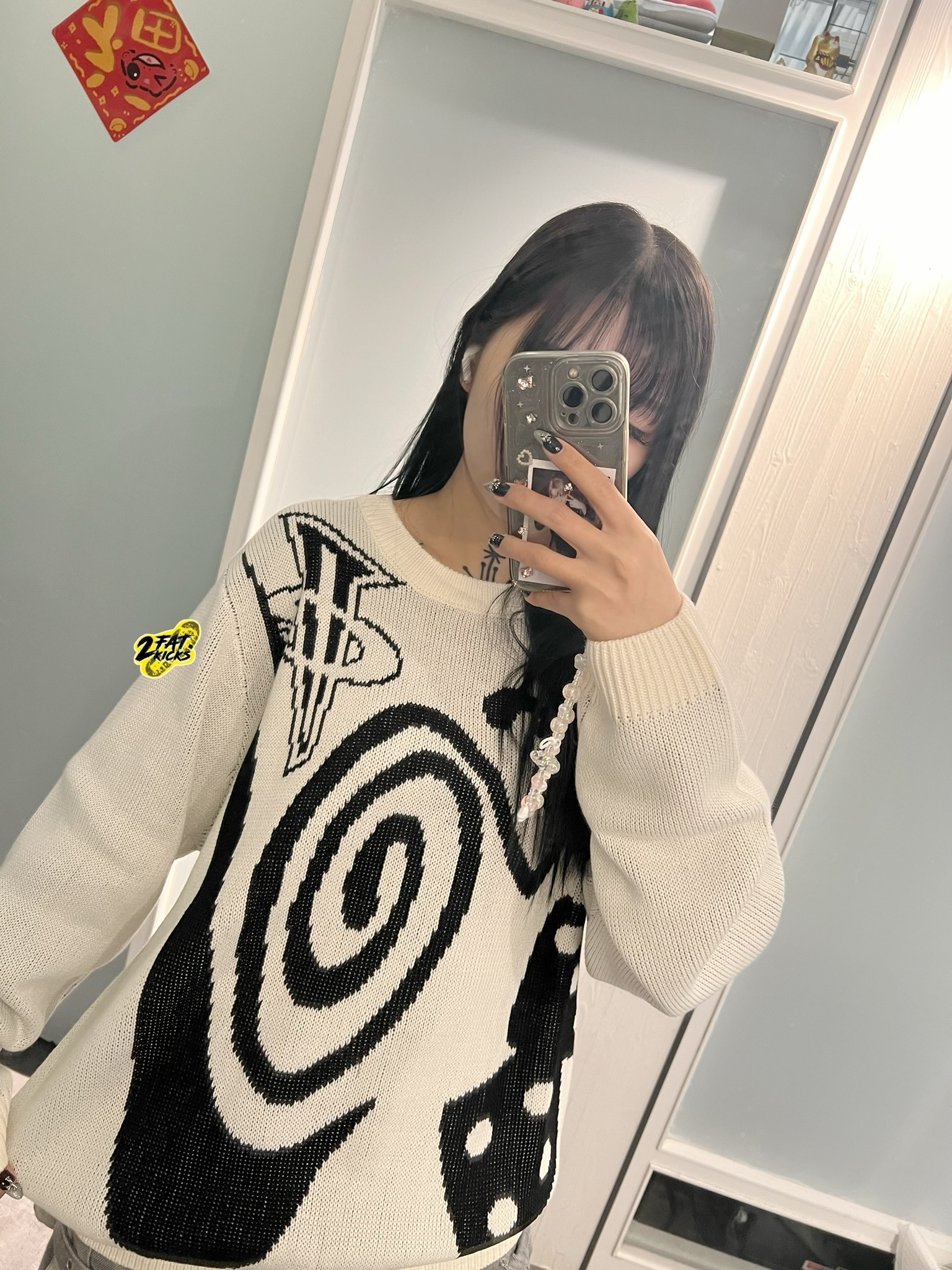 Nike x Stussy NRG LS Knit Sweater Fossil (DR2893-238) 착용 스타일 - 4
