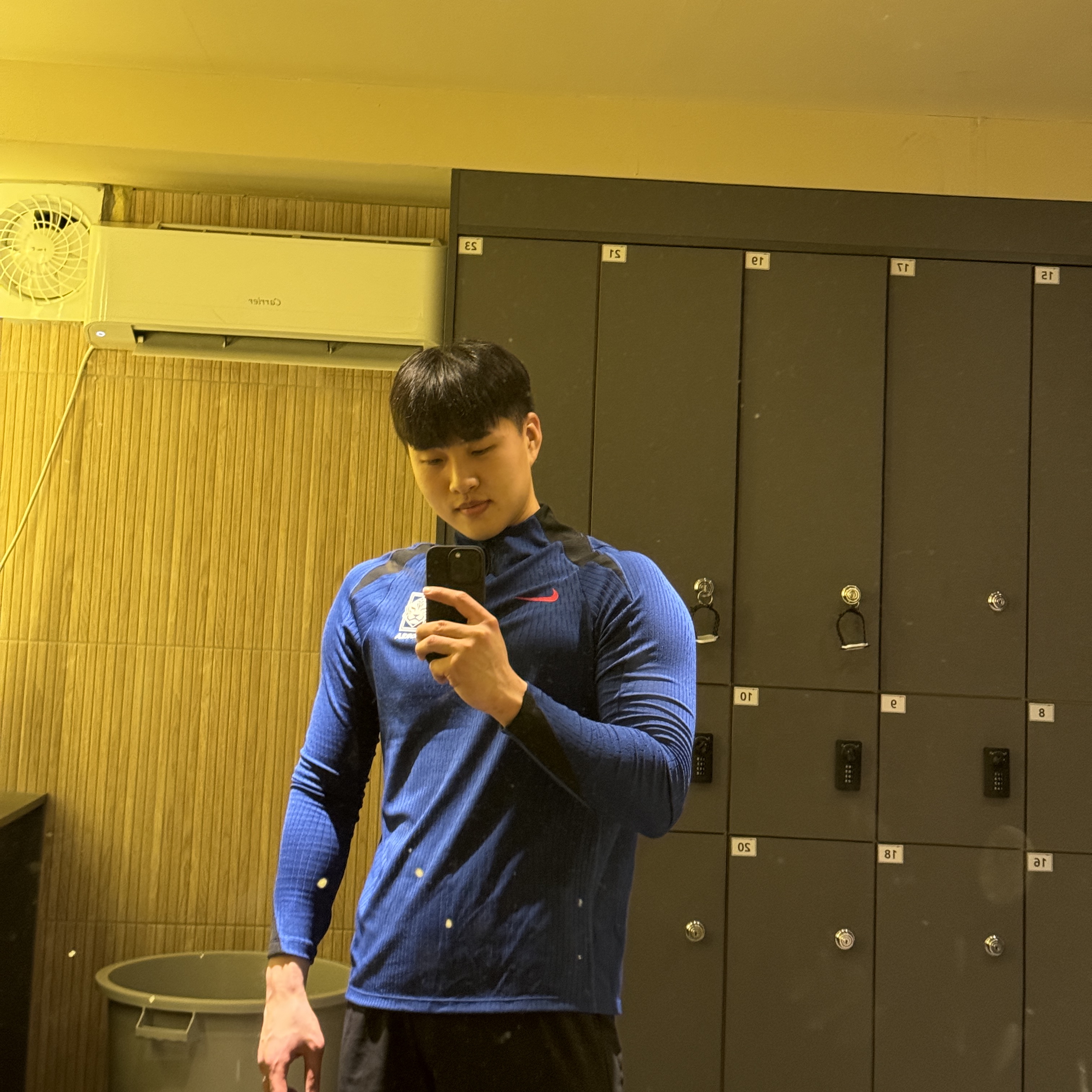 Nike Korea Dri-Fit Strike Soccer Knit Drill Top Global Blue, Nike Korea Strike Dri-Fit Soccer Knit Pants Global Blue Black - Asia 착용 스타일 - 1