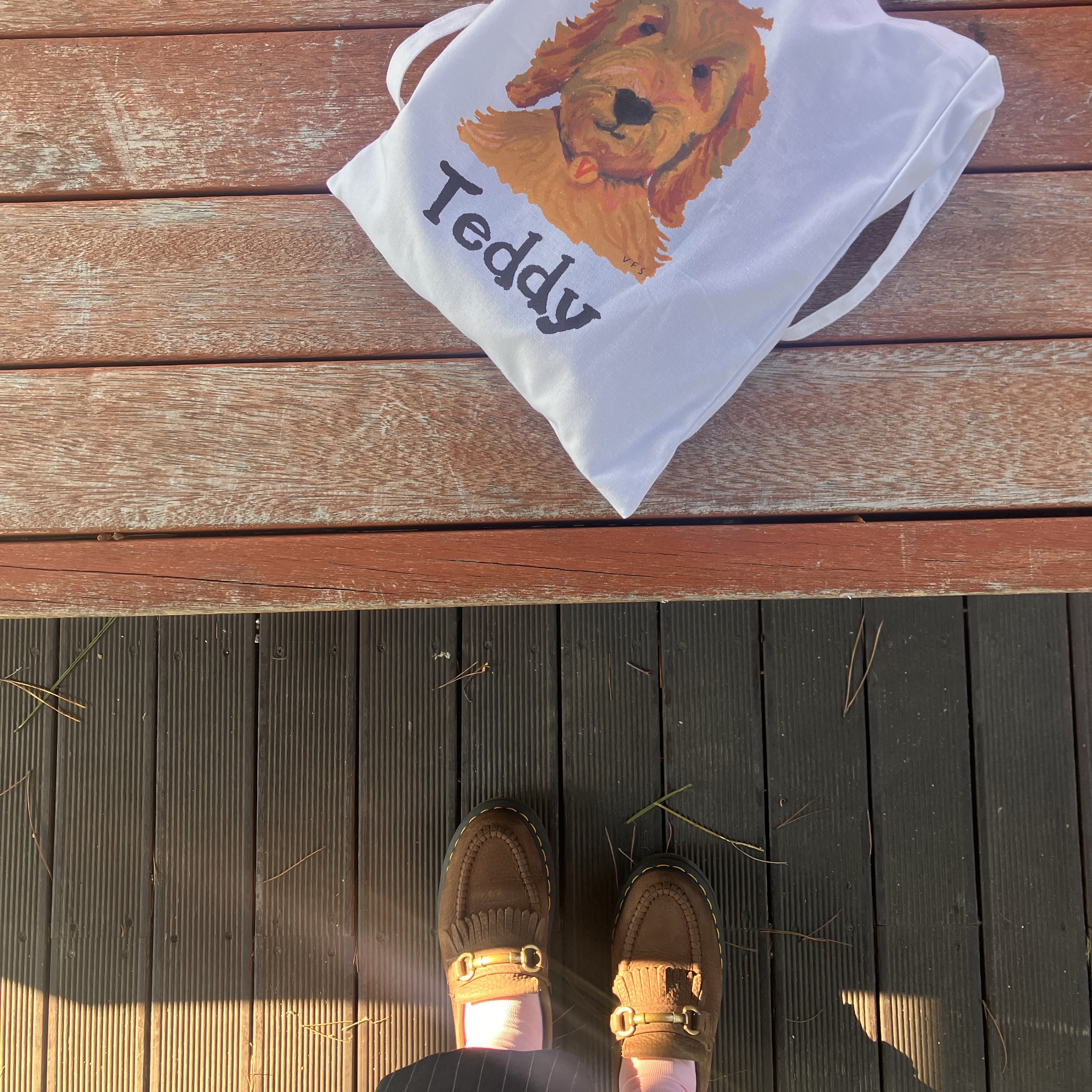 Vegetable Flower Studio Teddy Eco Bag 착용 스타일