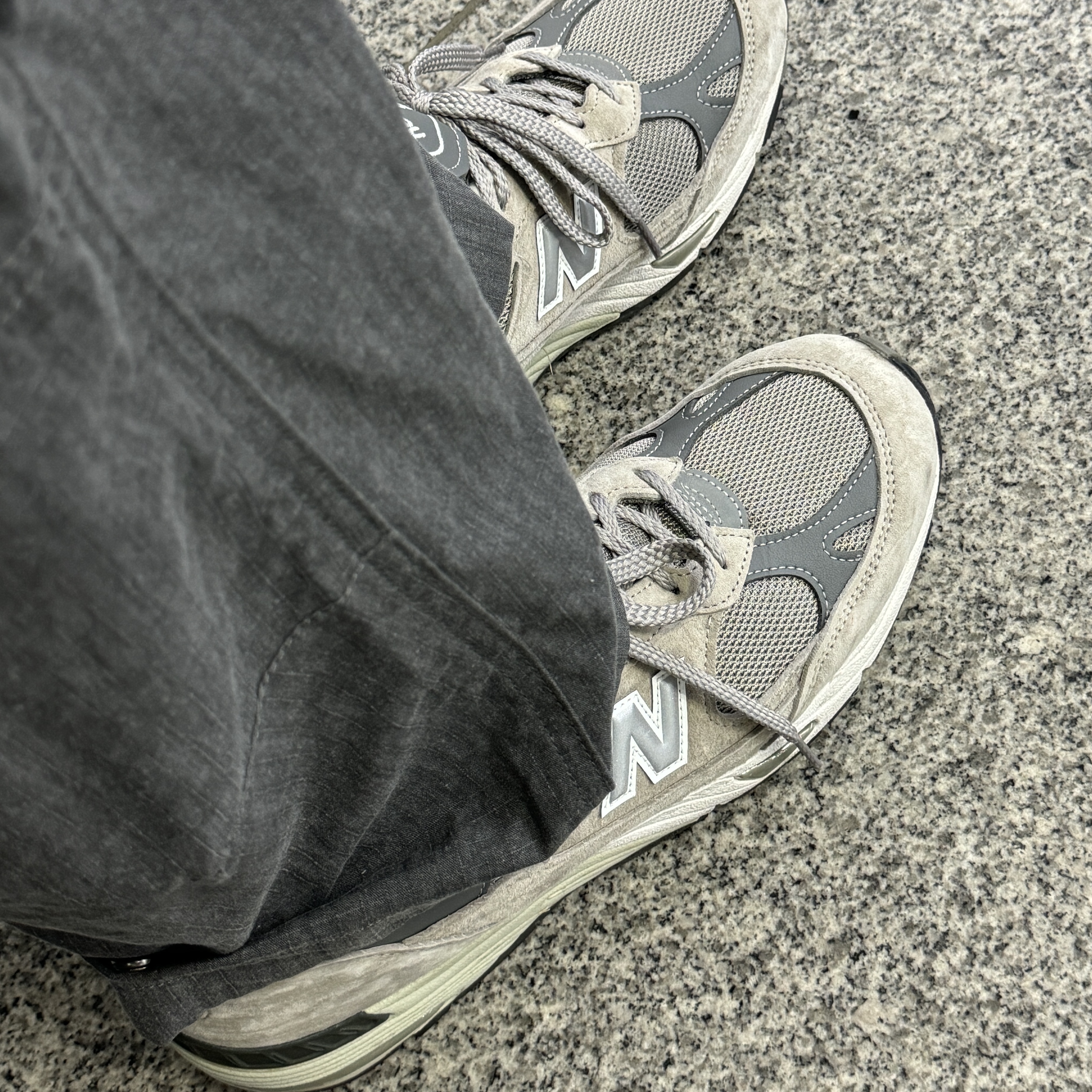 New Balance 991 Made in UK Grey 착용 스타일