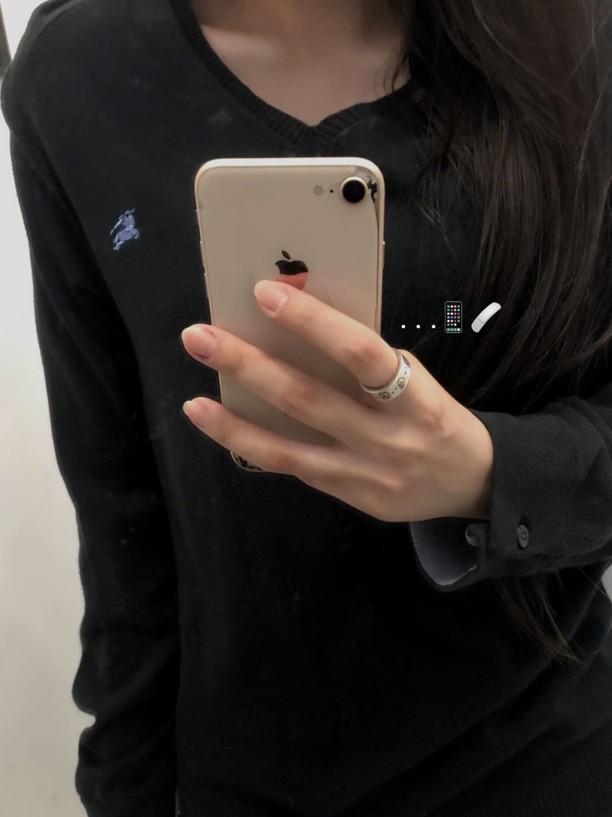 Gucci Ghost Ring Silver 6mm 착용 스타일
