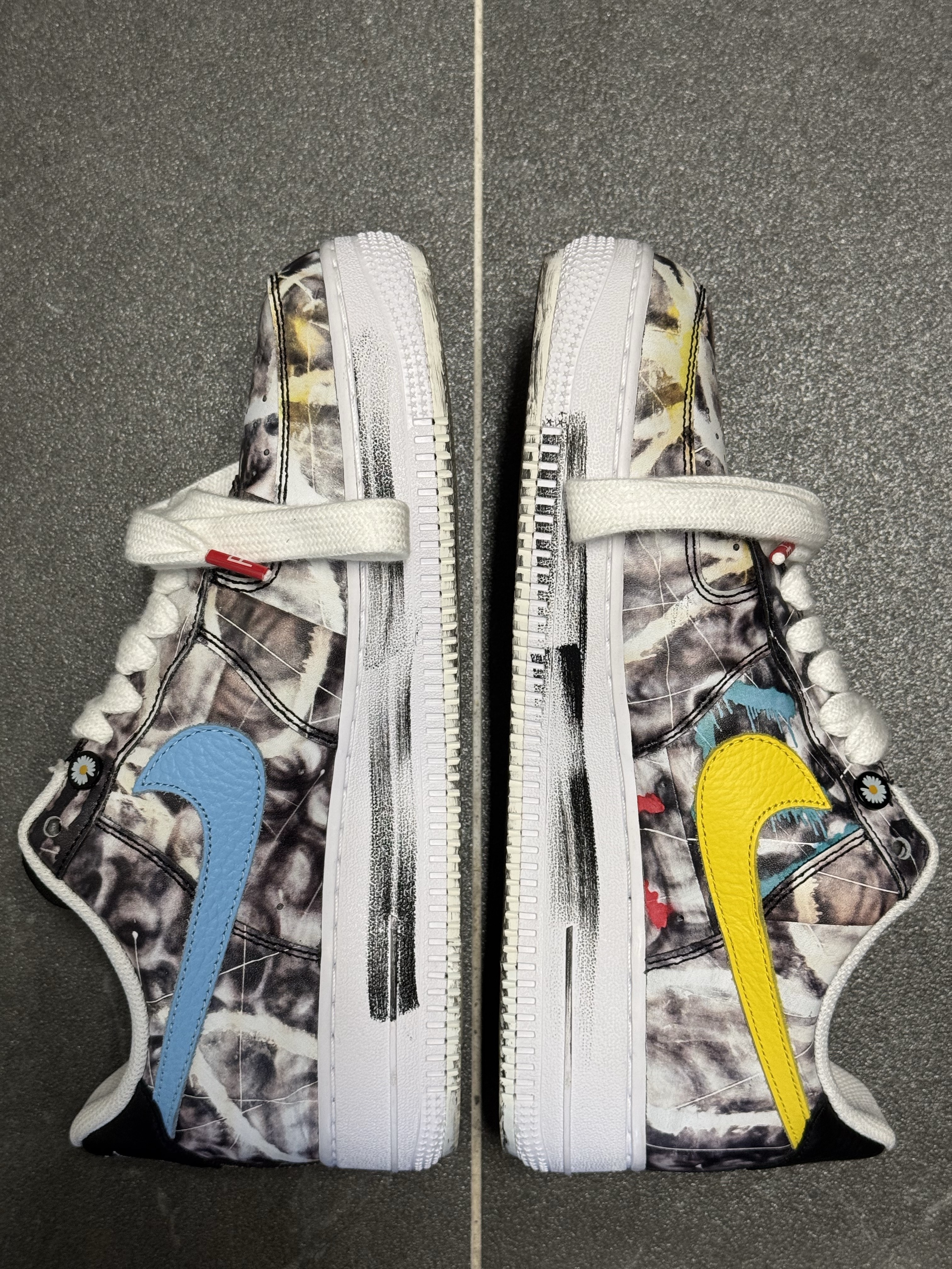 Nike x Peaceminusone Air Force 1 Low Para-Noise 3.0 Black and Multicolor 착용 스타일 - 4