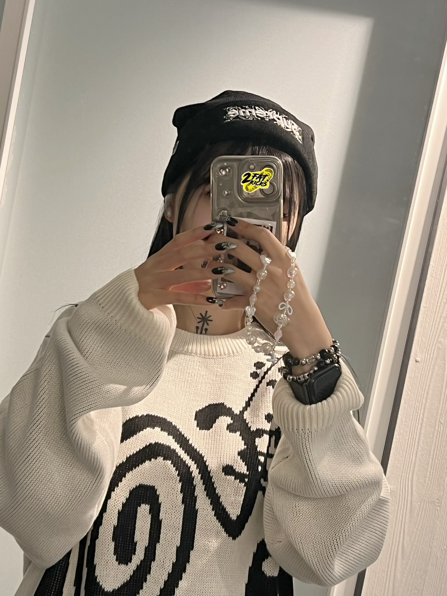 Nike x Stussy NRG LS Knit Sweater Fossil (DR2893-238) 착용 스타일 - 8