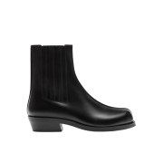 Zara x Nanushka Leather Chelsea Boots Black