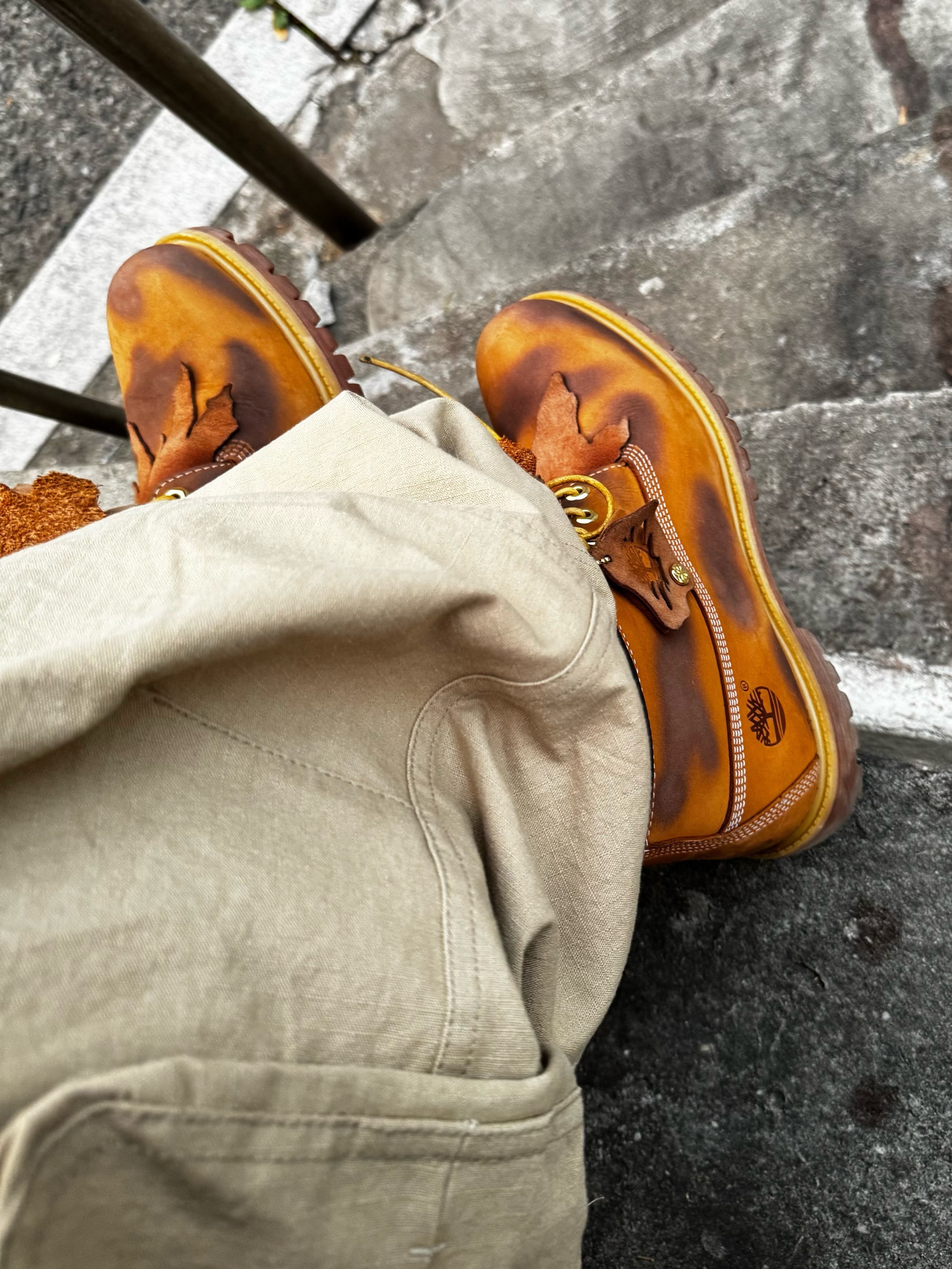 Timberland x Surgery 6 inch Boot Yellow - Wide 착용 스타일 - 4