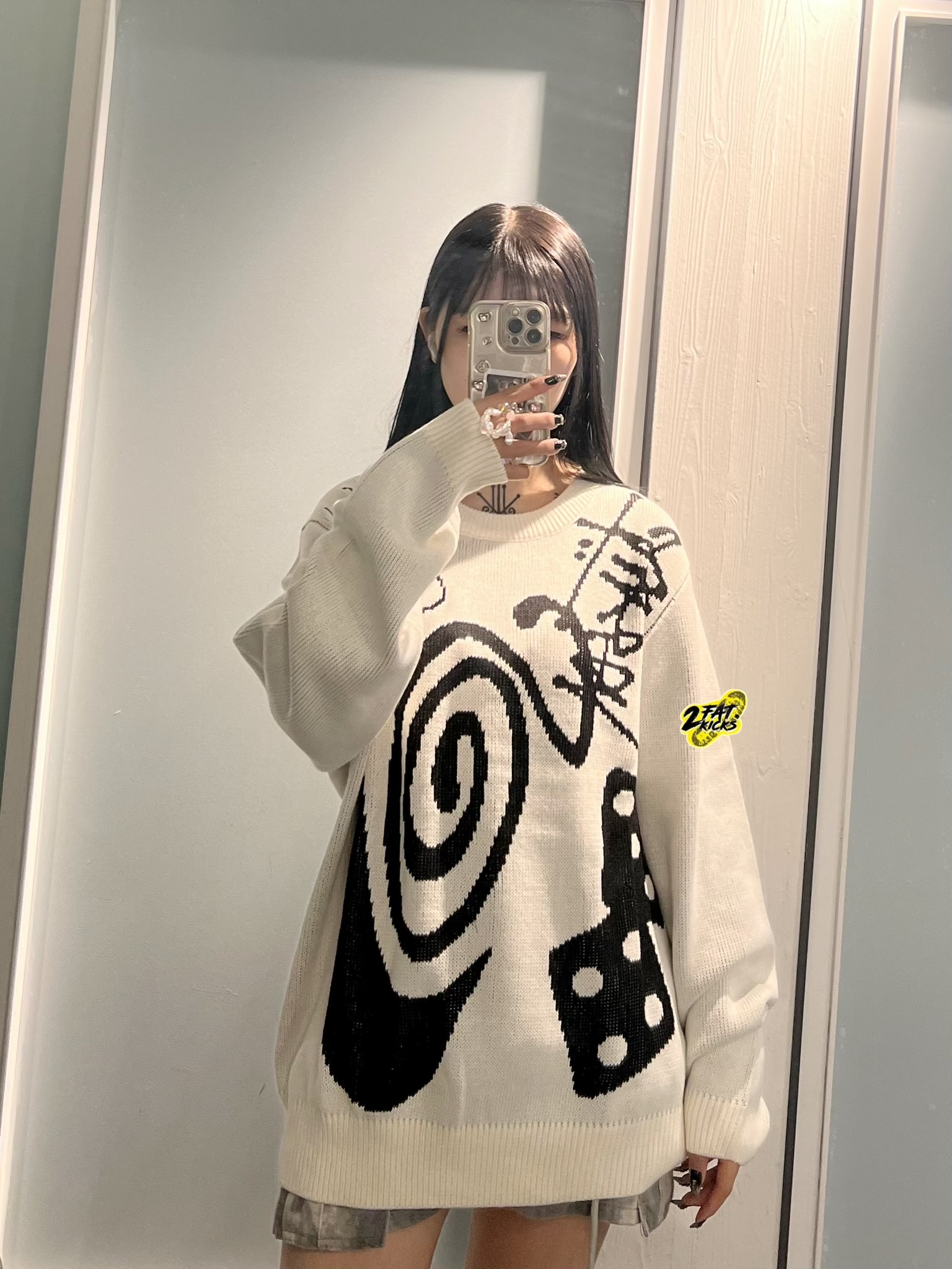 Nike x Stussy NRG LS Knit Sweater Fossil (DR2893-238) 착용 스타일 - 1