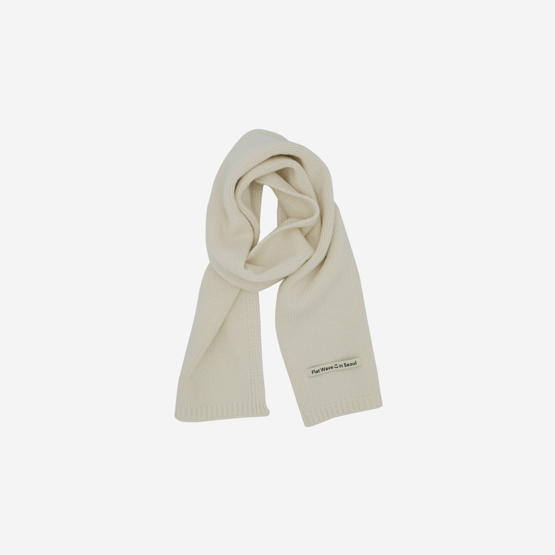 플랫웨이브 울 머플러 아이보리(Flatwave Wool Muffler Ivory)