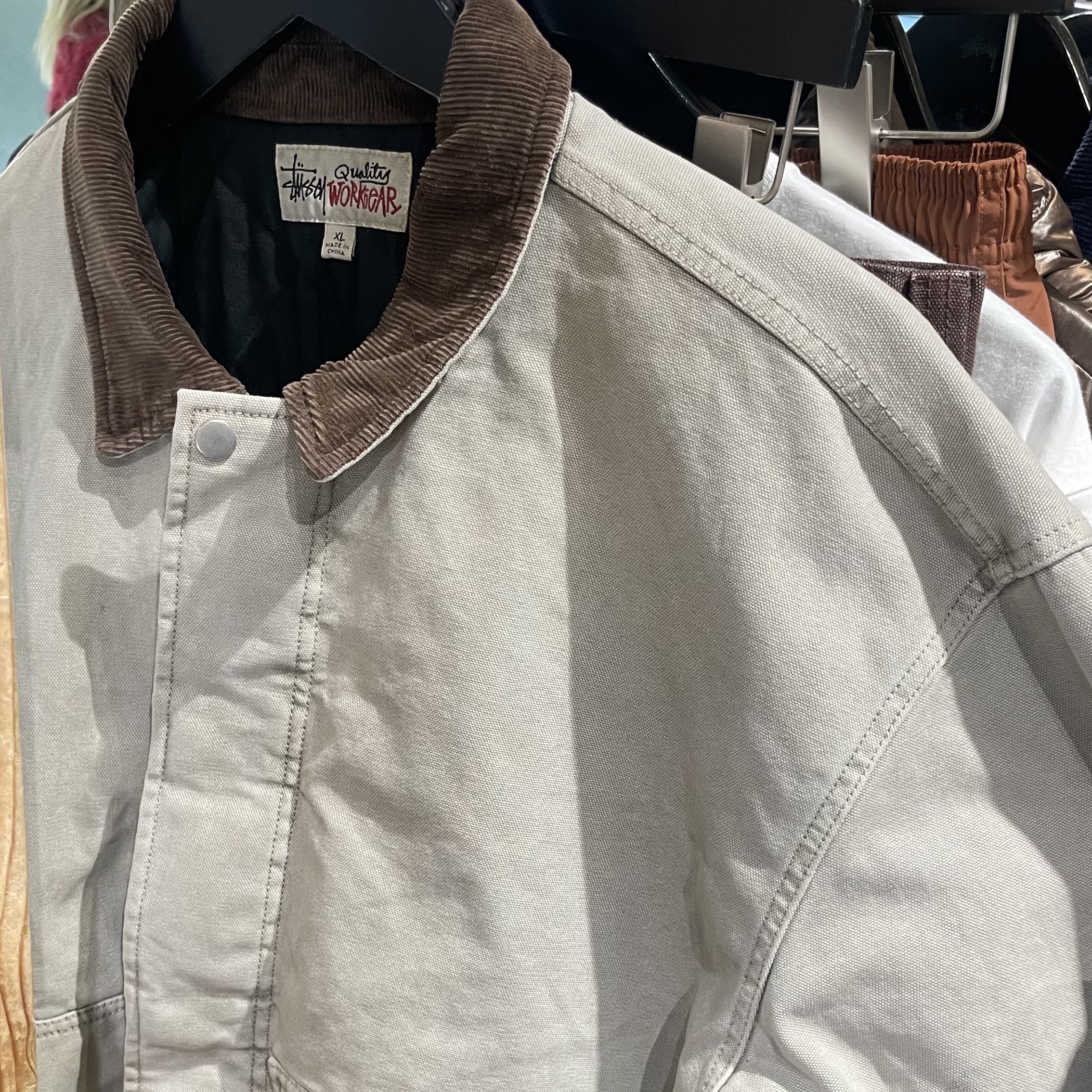 Stussy Workgear Jacket Grey 착용 스타일