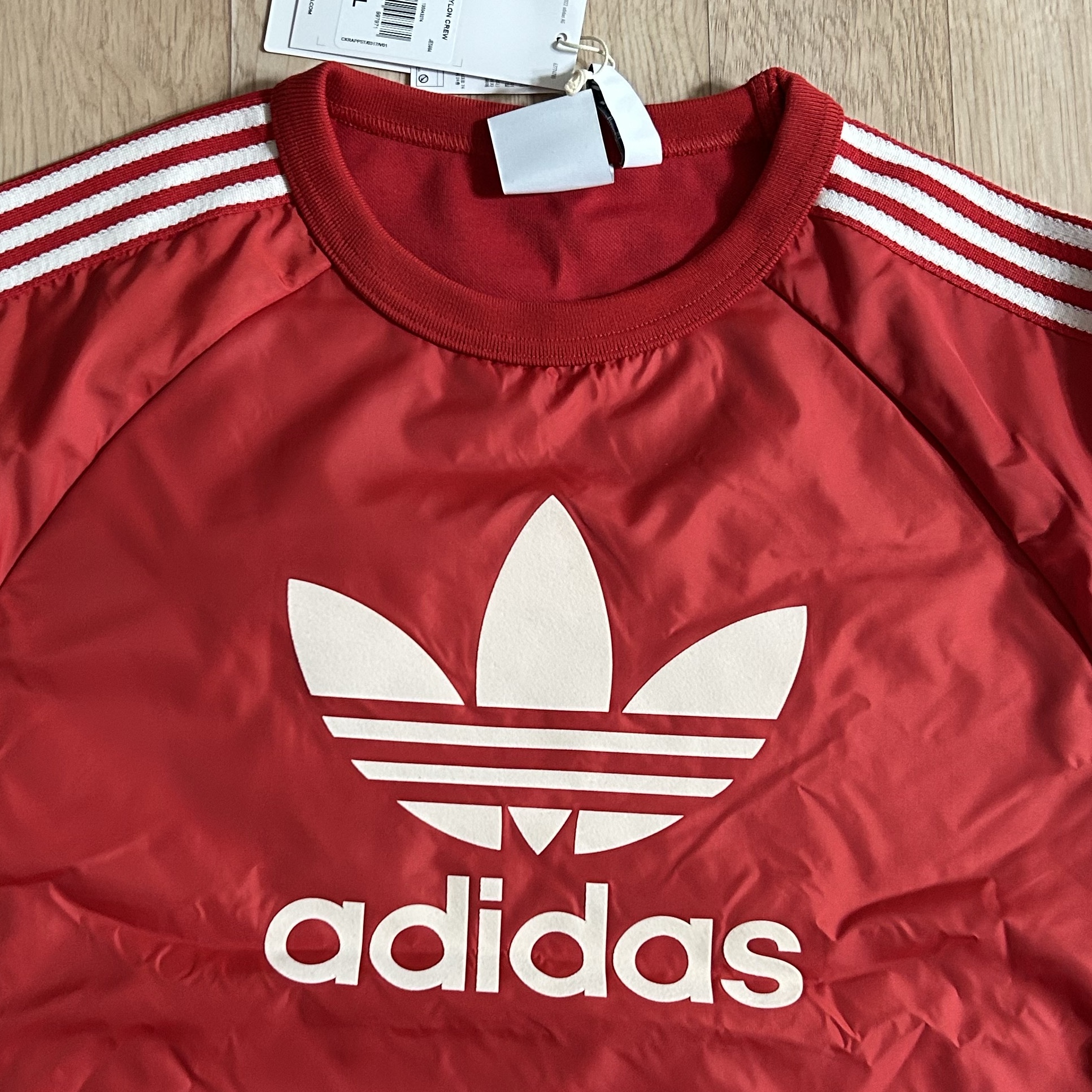 Adidas x Wales Bonner Nylon Crew Better Scarlet - KR Sizing 착용 스타일