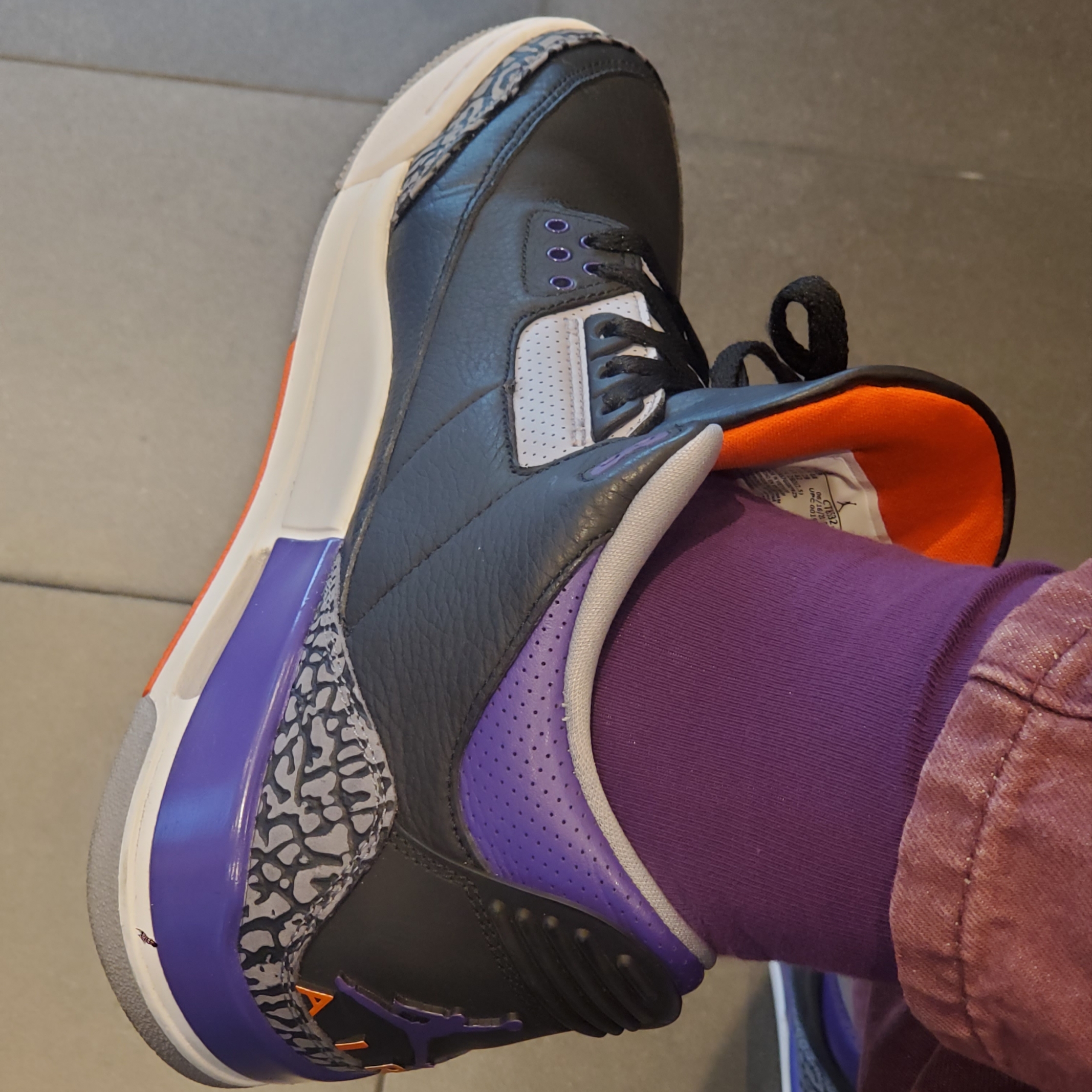Jordan 3 Retro Court Purple 착용 스타일