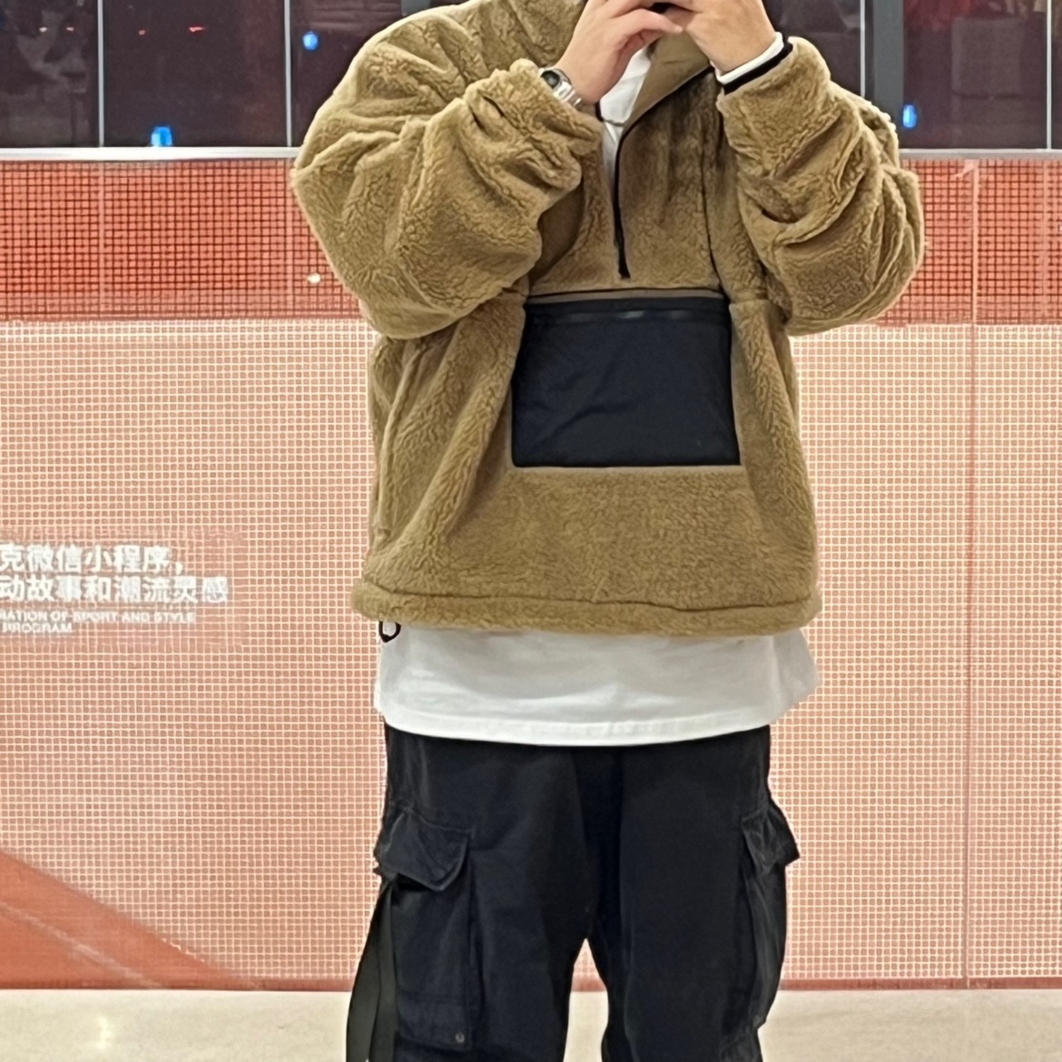 Nike Club Fleece+ Half Zip Anorak Dark Driftwood Black - Asia 착용 스타일