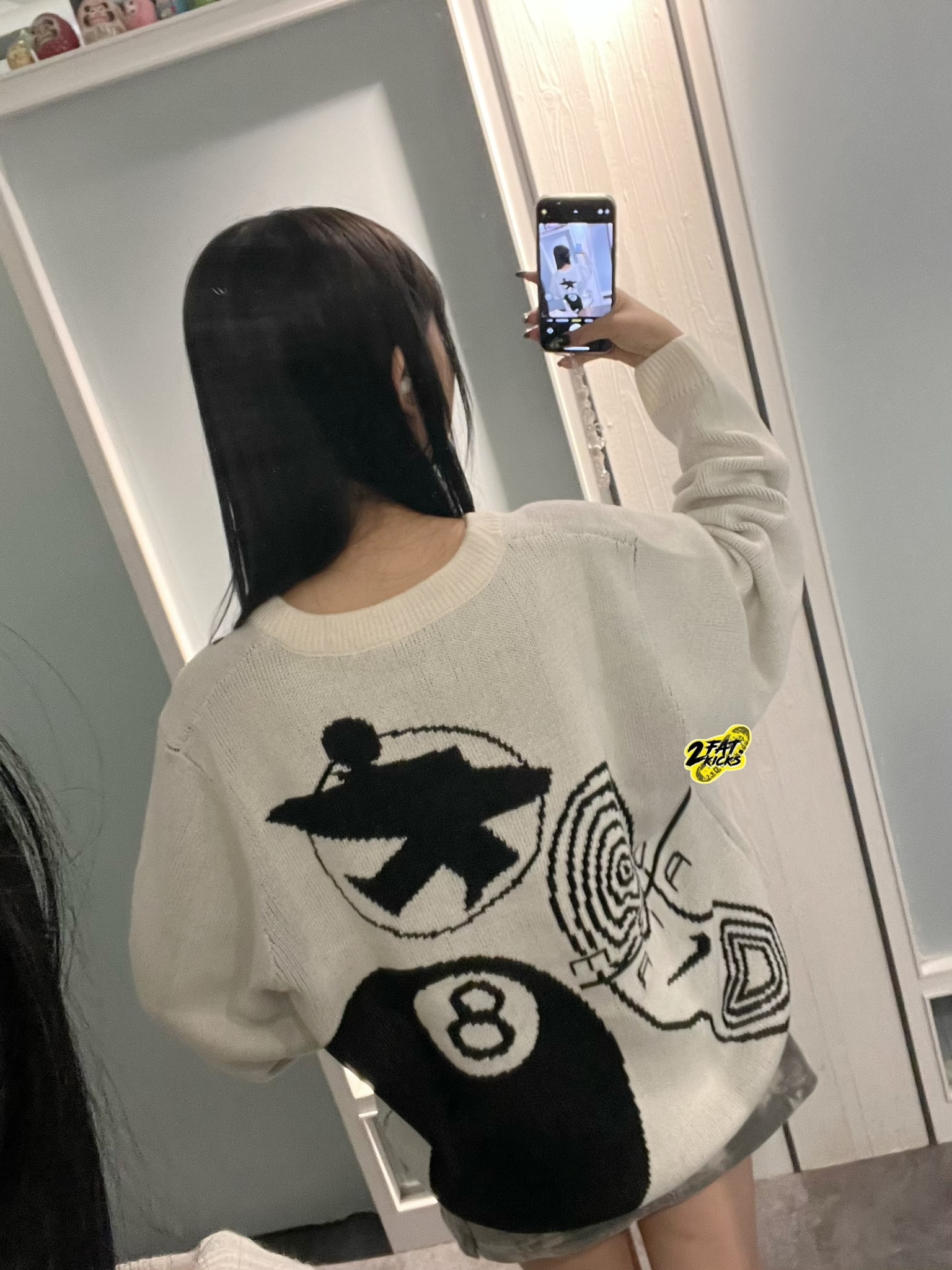 Nike x Stussy NRG LS Knit Sweater Fossil (DR2893-238) 착용 스타일 - 3