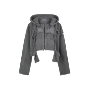 Ottolinger Women Distressed Sweat Hoodie Grey - 24FW