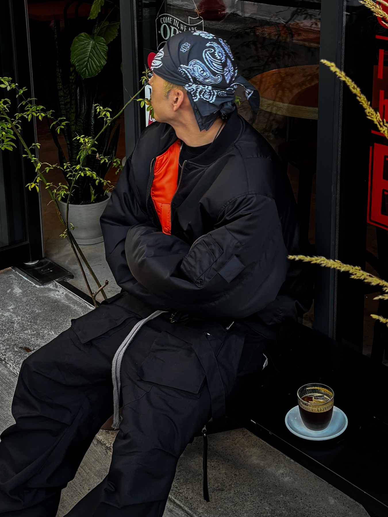 Wapworks Wide Safety Cargo Pants Black 착용 스타일 - 3